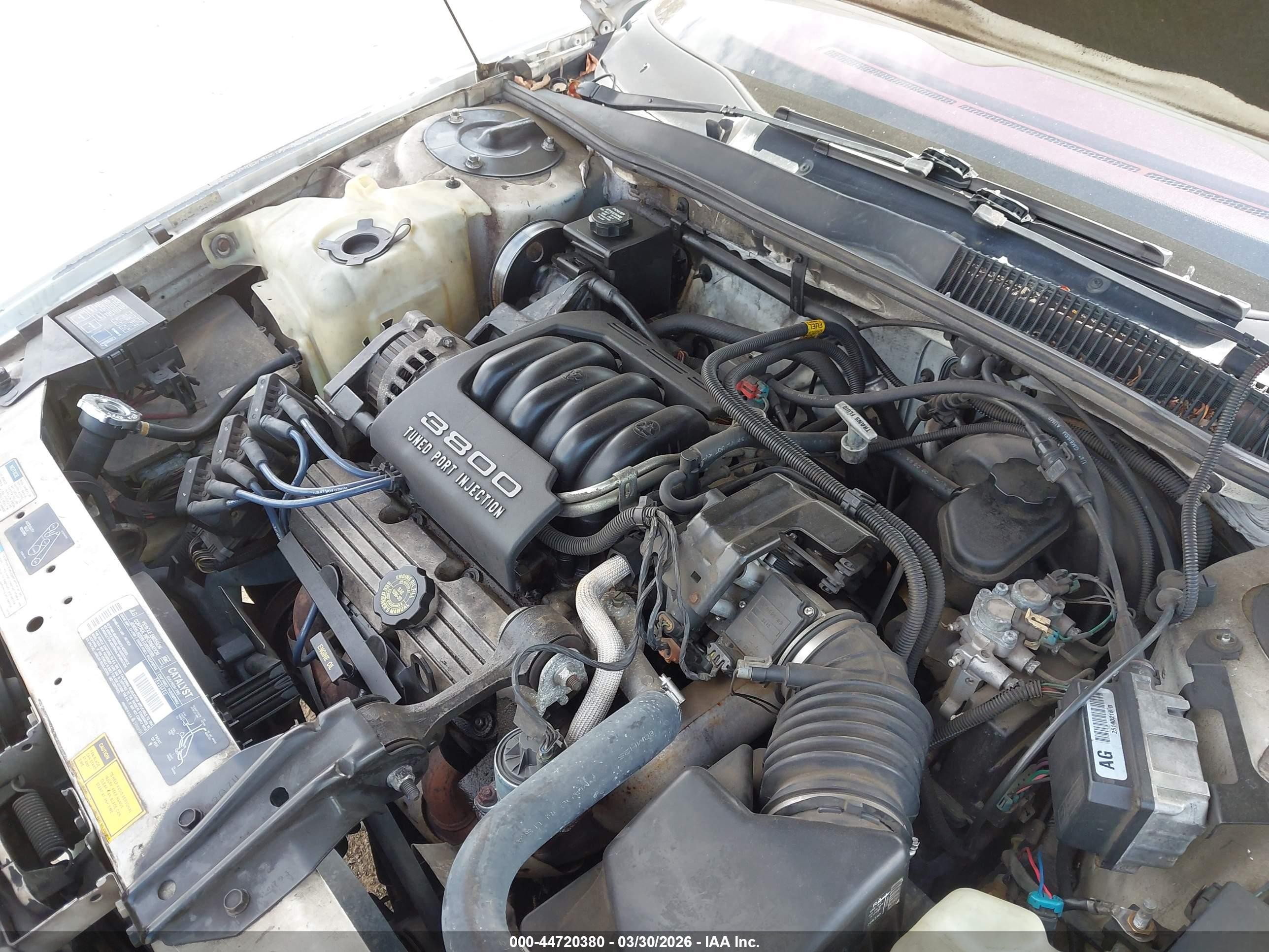 1994 Buick Regal Custom White vin: 2G4WB55L3R1419302