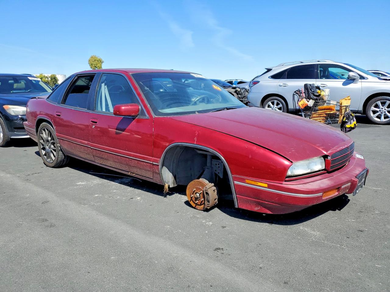 1994 Buick Regal Custom Burgundy vin: 2G4WB55L9R1491136