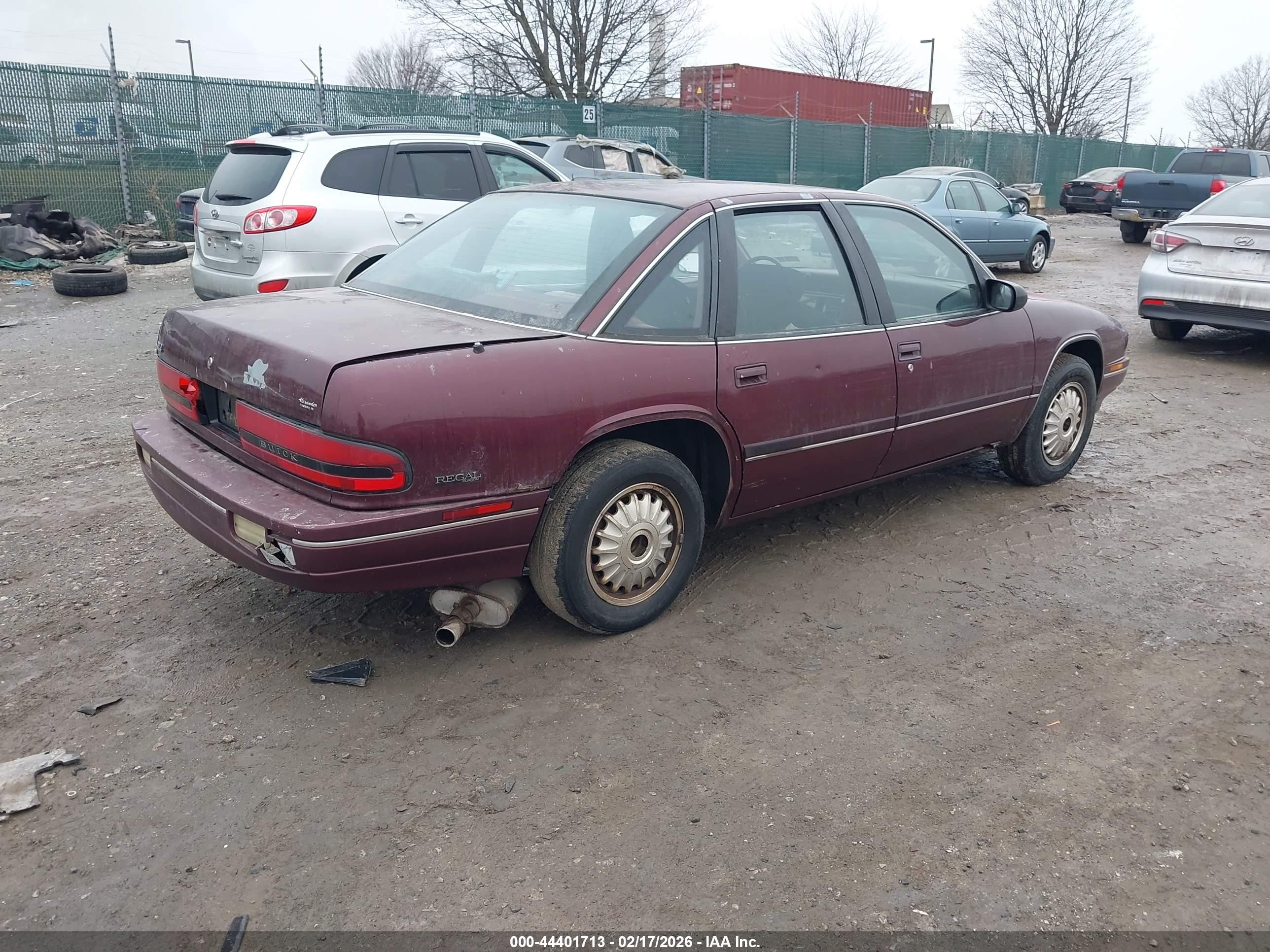 1994 Buick Regal Custom Burgundy vin: 2G4WB55LXR1468609