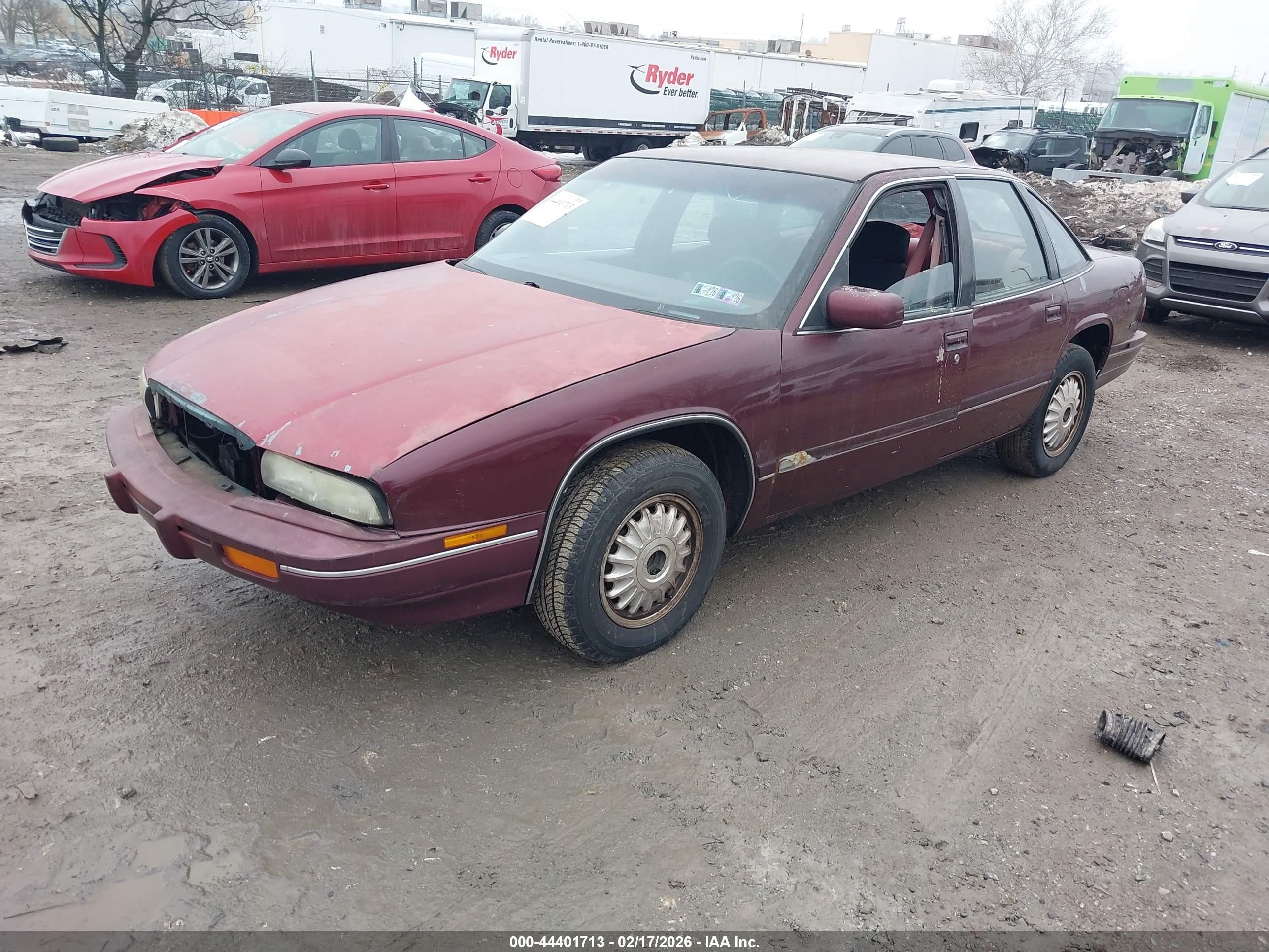 1994 Buick Regal Custom Burgundy vin: 2G4WB55LXR1468609