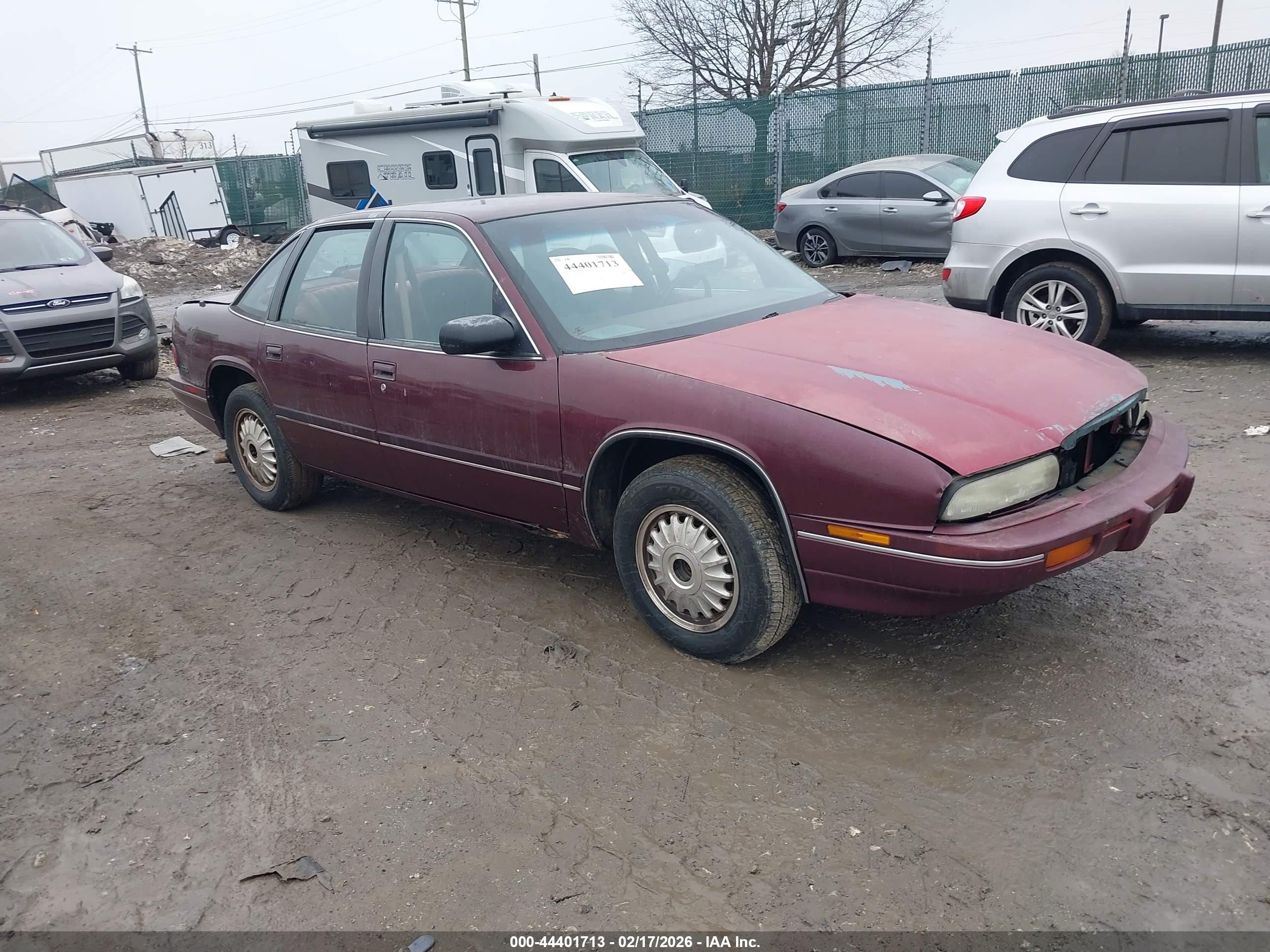 1994 Buick Regal Custom Burgundy vin: 2G4WB55LXR1468609