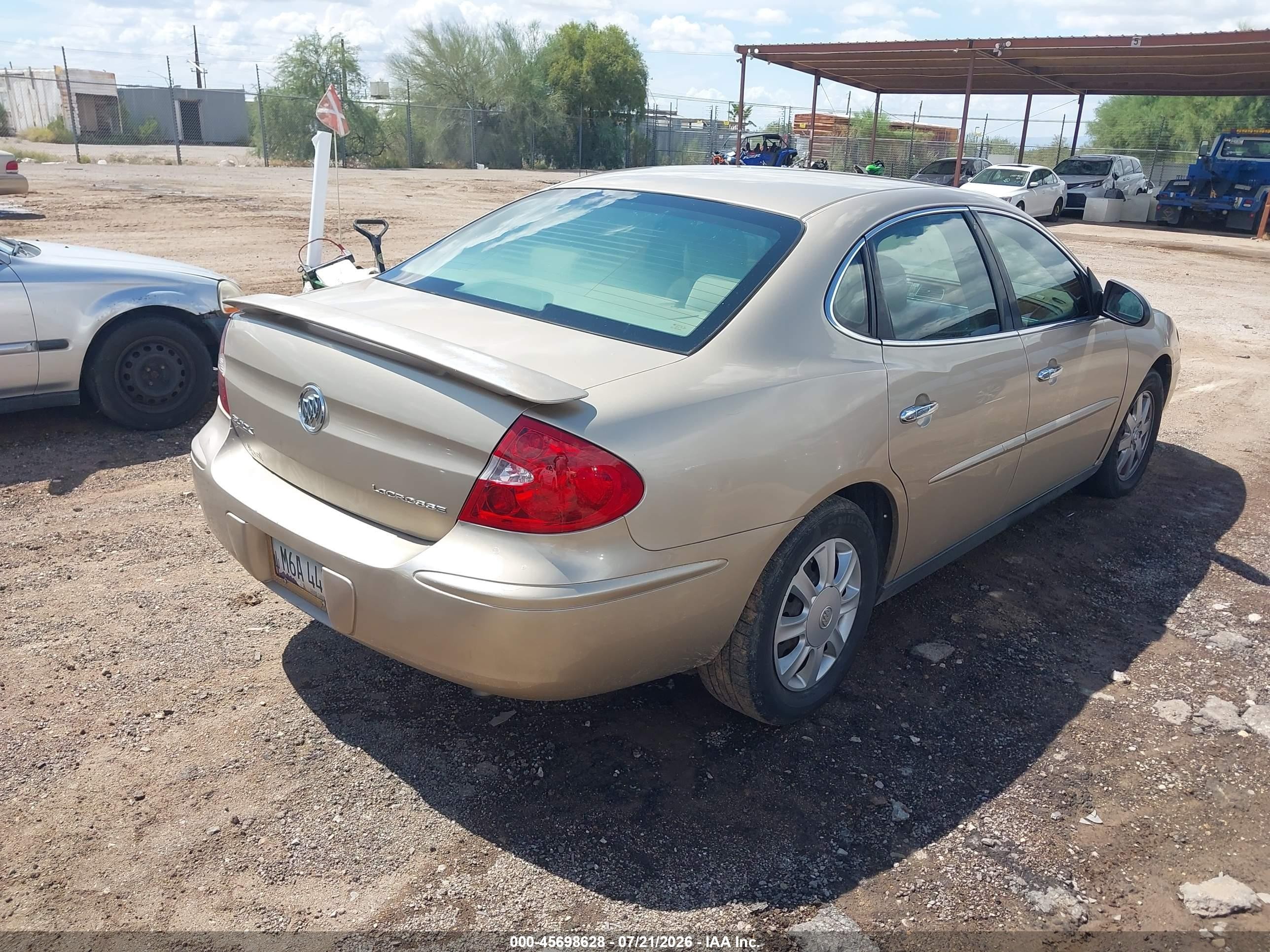2005 Buick Lacrosse Cx Золотой vin: 2G4WC532051204316