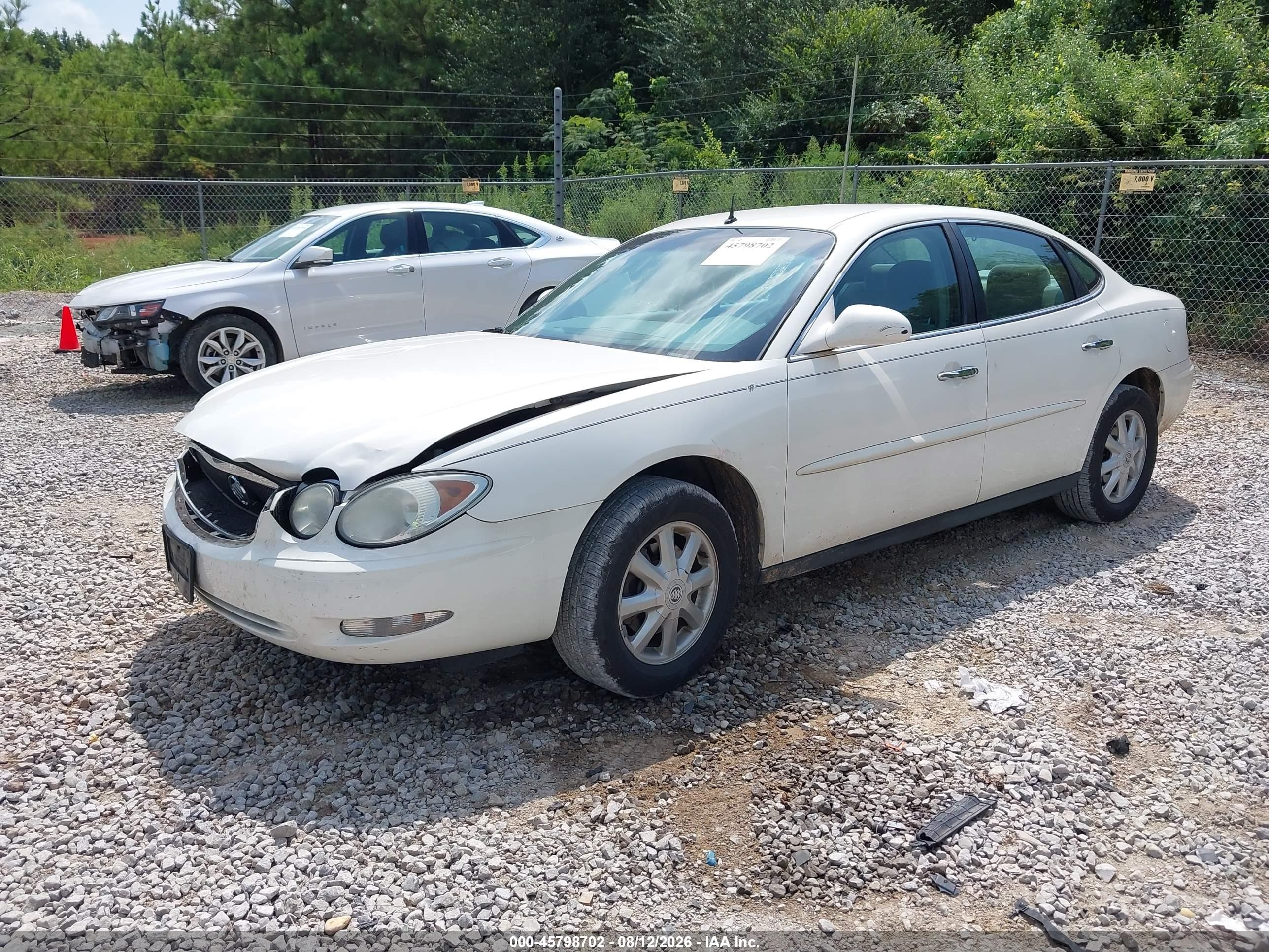 2005 Buick Lacrosse Cx White vin: 2G4WC532251267241