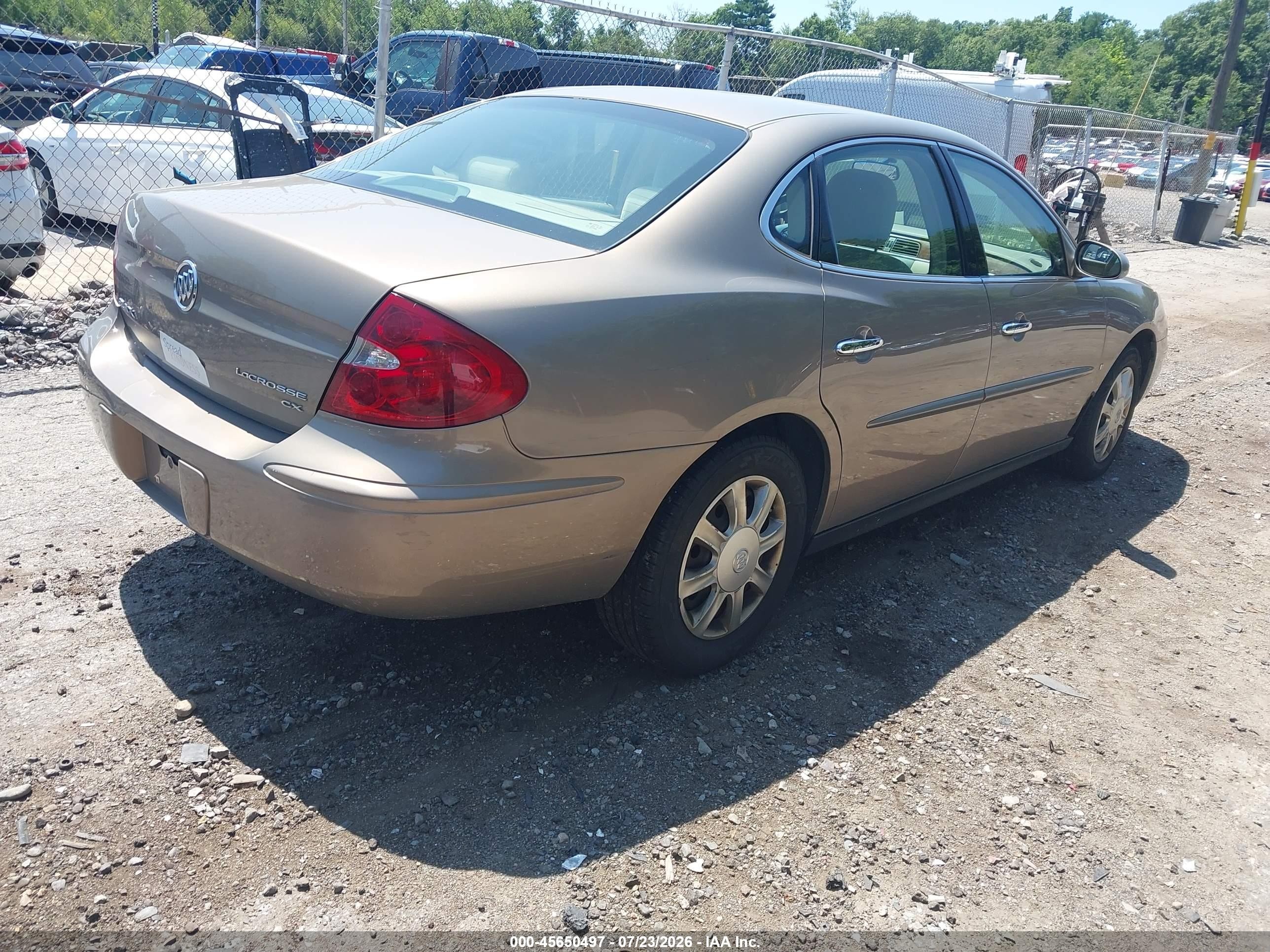 2006 Buick Lacrosse Cx Gold vin: 2G4WC552361261611