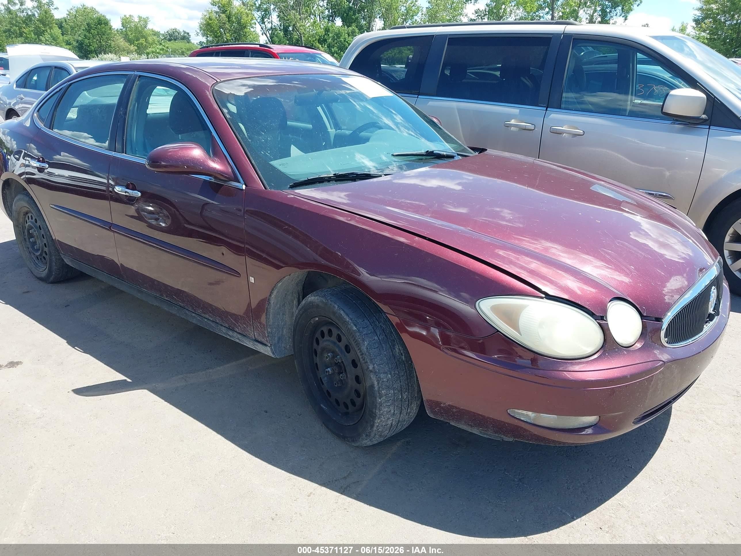 2007 Buick Lacrosse Cx Maroon vin: 2G4WC552971100486