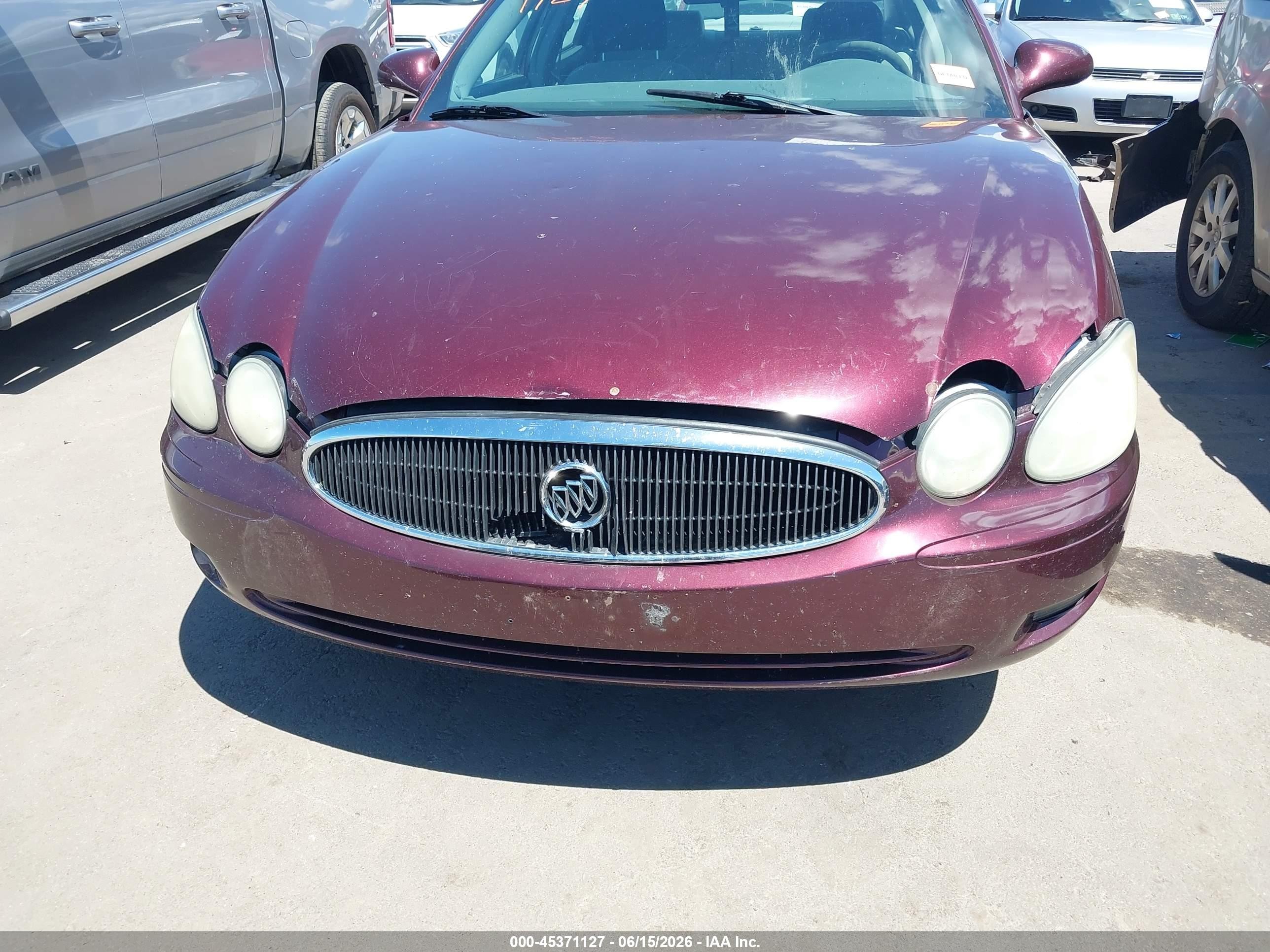 2007 Buick Lacrosse Cx Maroon vin: 2G4WC552971100486