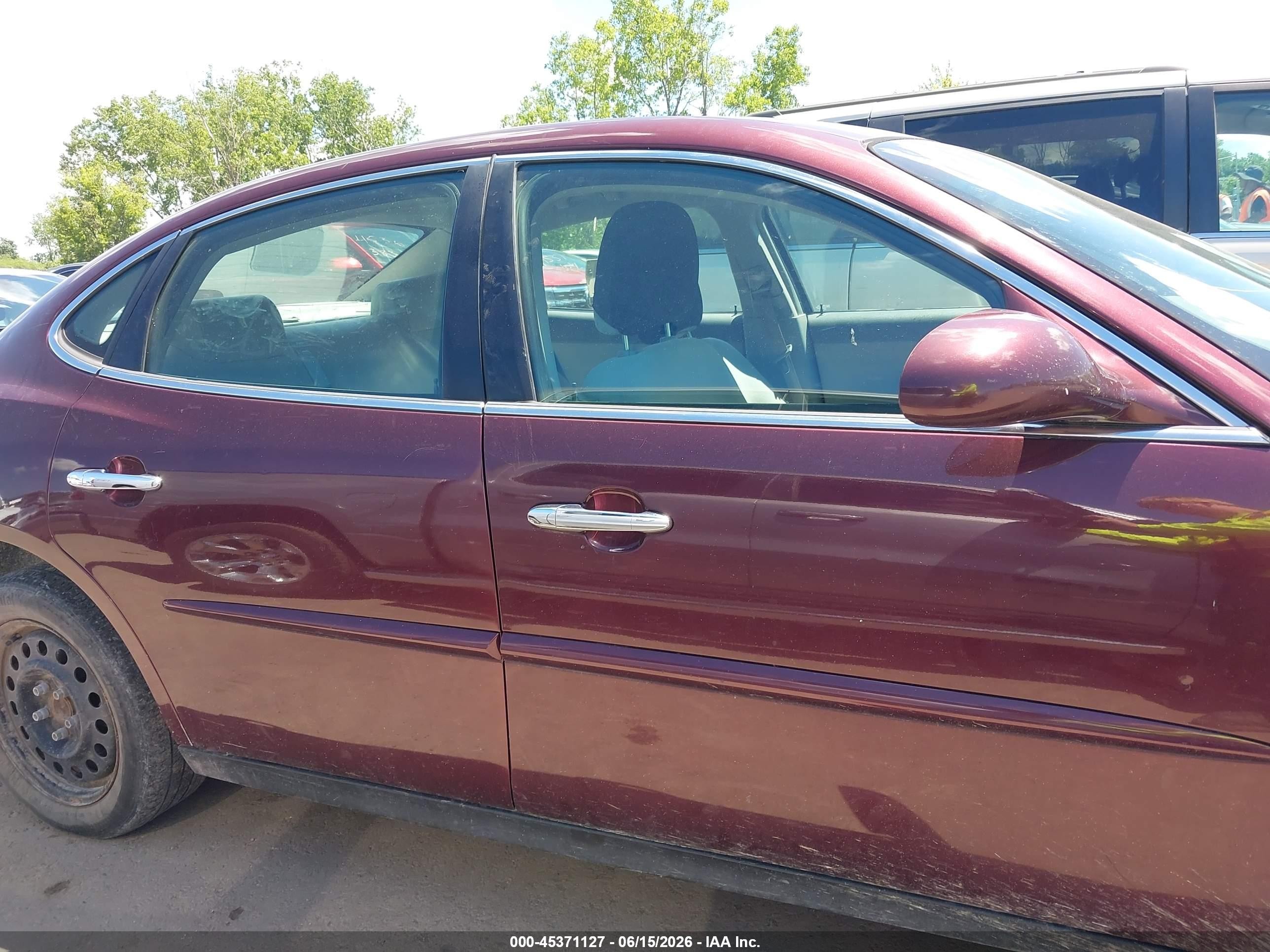 2007 Buick Lacrosse Cx Maroon vin: 2G4WC552971100486