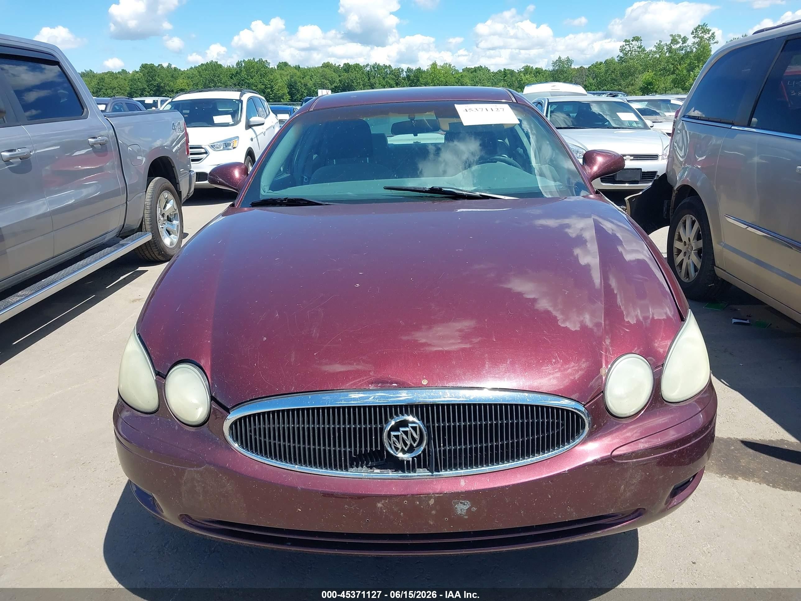 2007 Buick Lacrosse Cx Maroon vin: 2G4WC552971100486