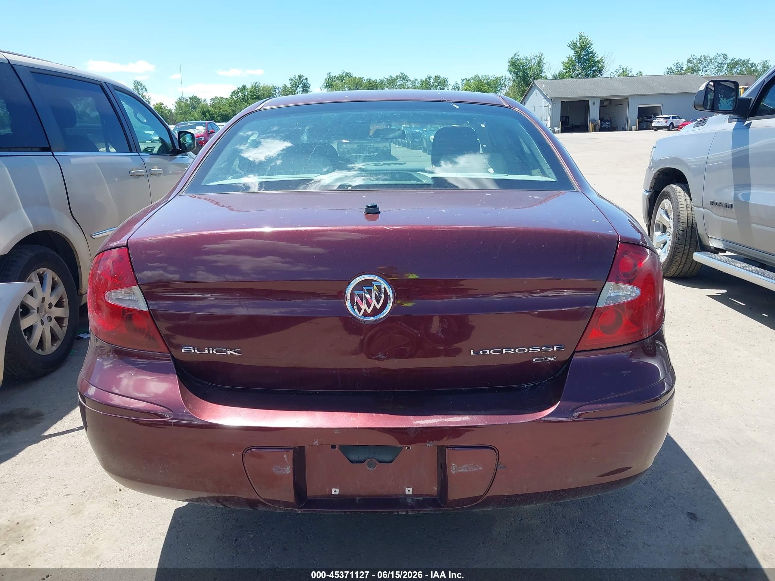 2007 Buick Lacrosse Cx Maroon vin: 2G4WC552971100486