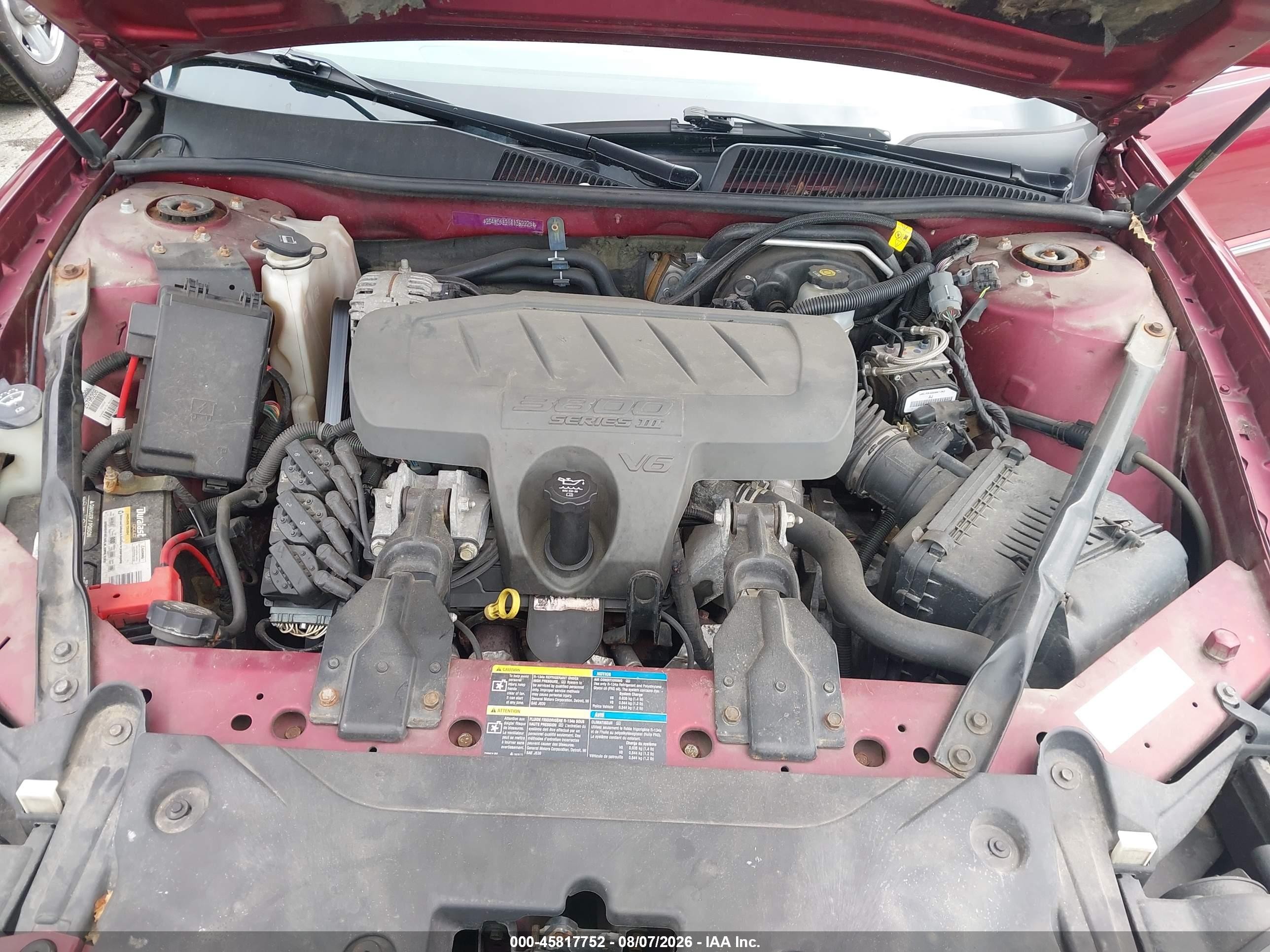 2008 Buick Lacrosse Cx Red vin: 2G4WC582181362225