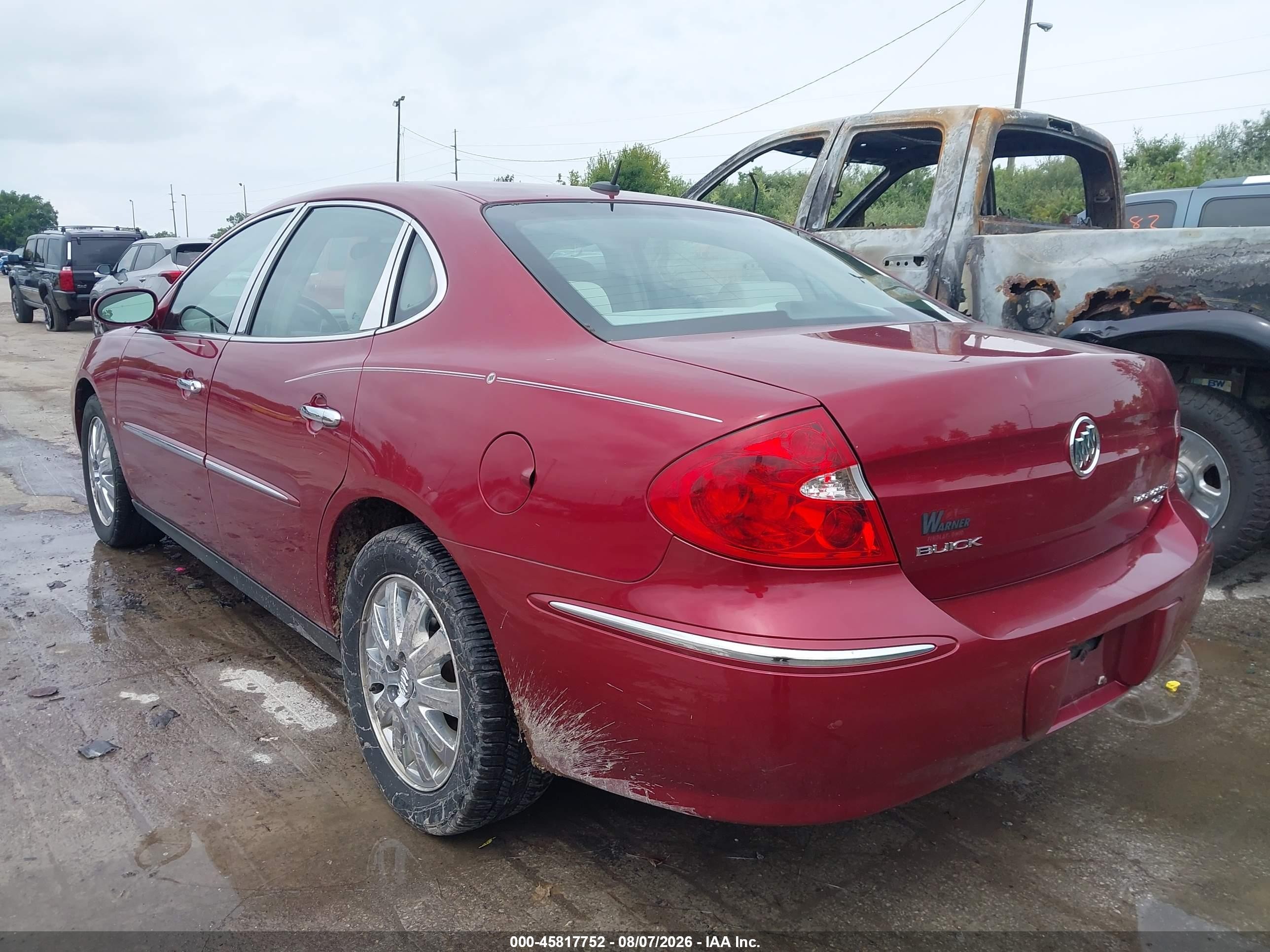 2008 Buick Lacrosse Cx Red vin: 2G4WC582181362225