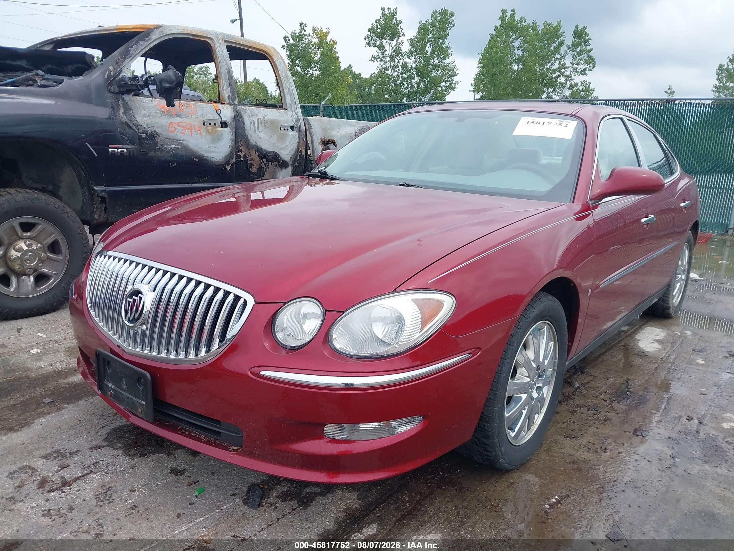 2008 Buick Lacrosse Cx Red vin: 2G4WC582181362225