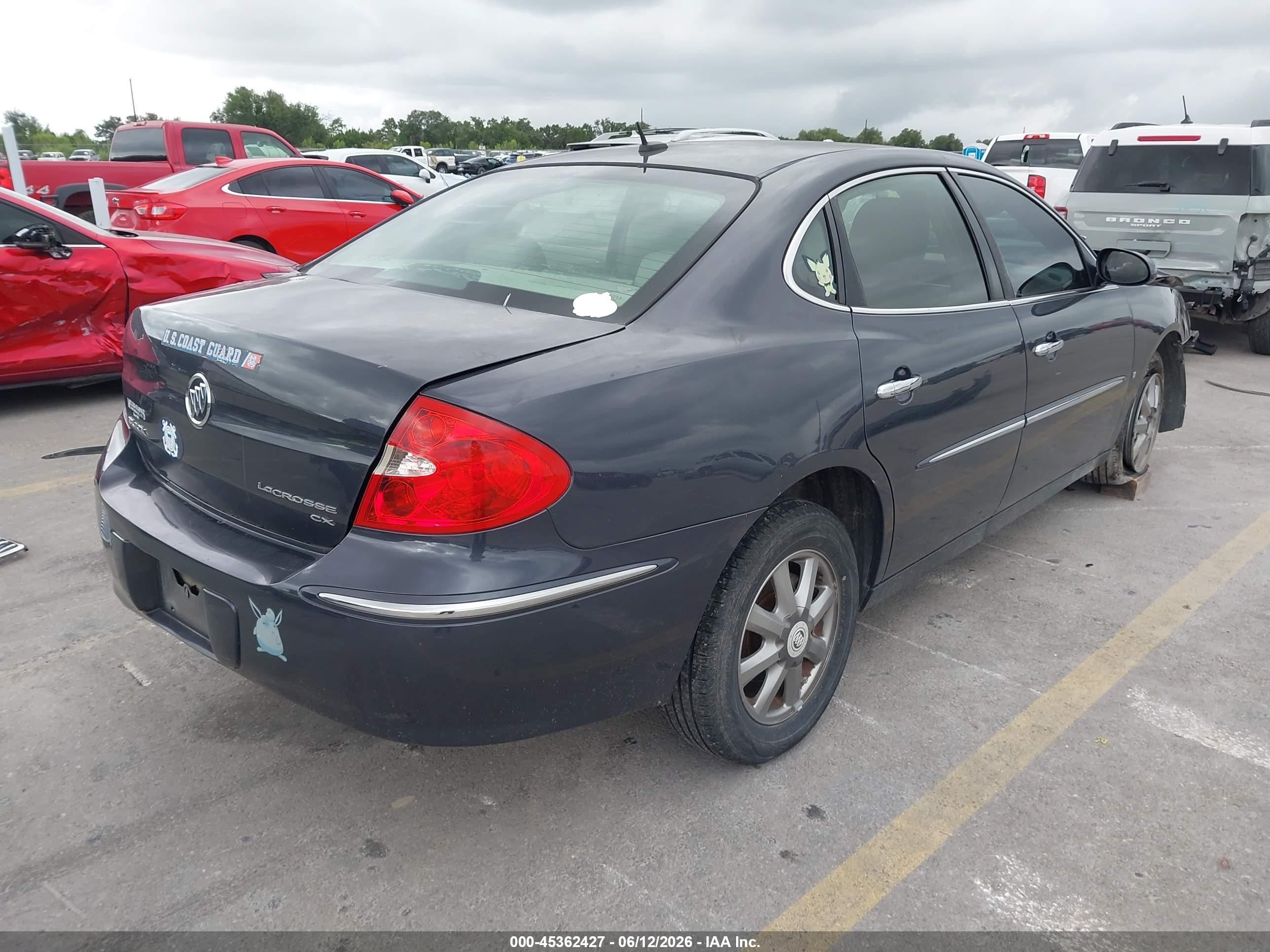 2008 Buick Lacrosse Cx Серый vin: 2G4WC582281196460