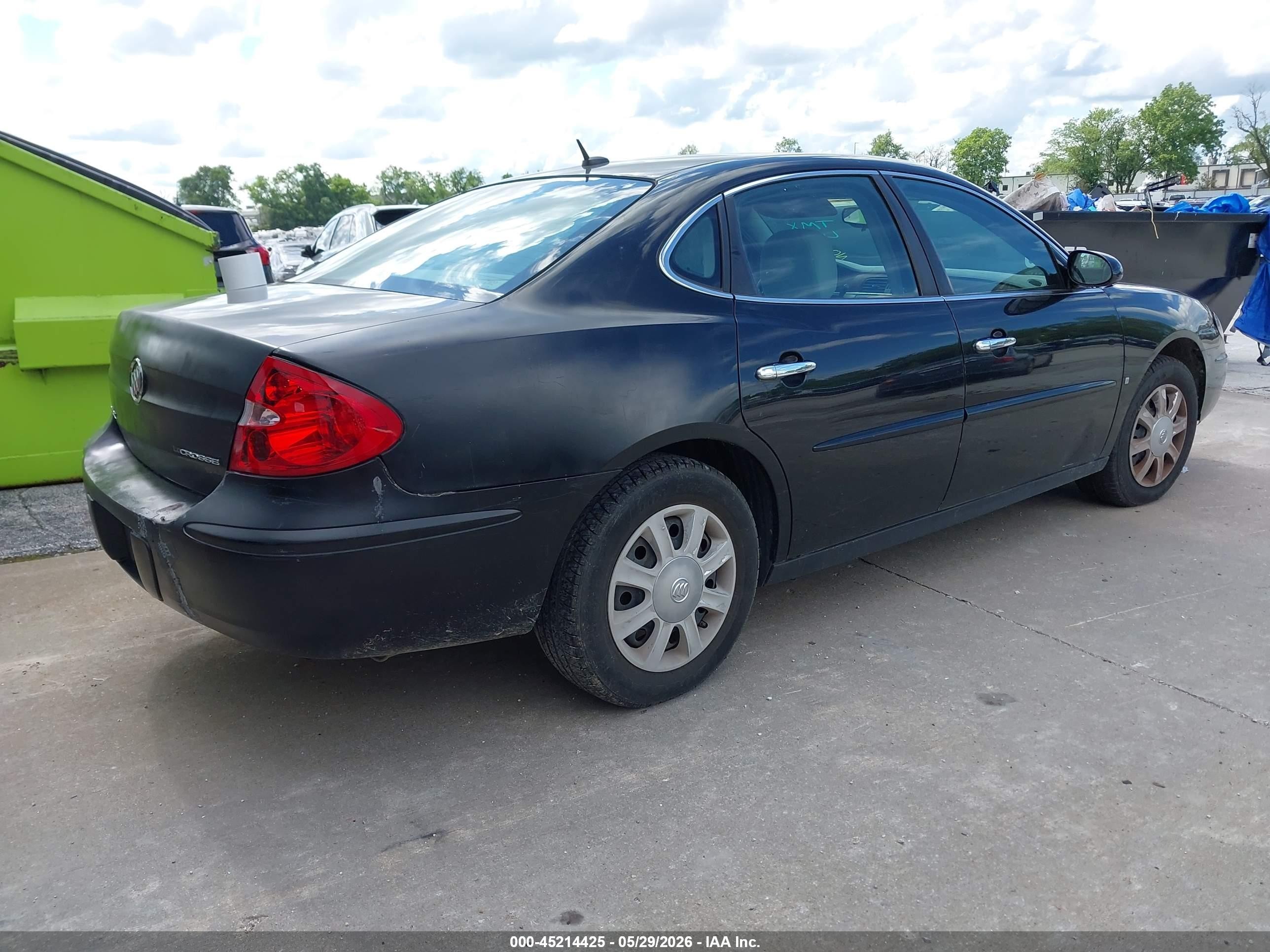 2007 Buick Lacrosse Cx Black vin: 2G4WC582371154734