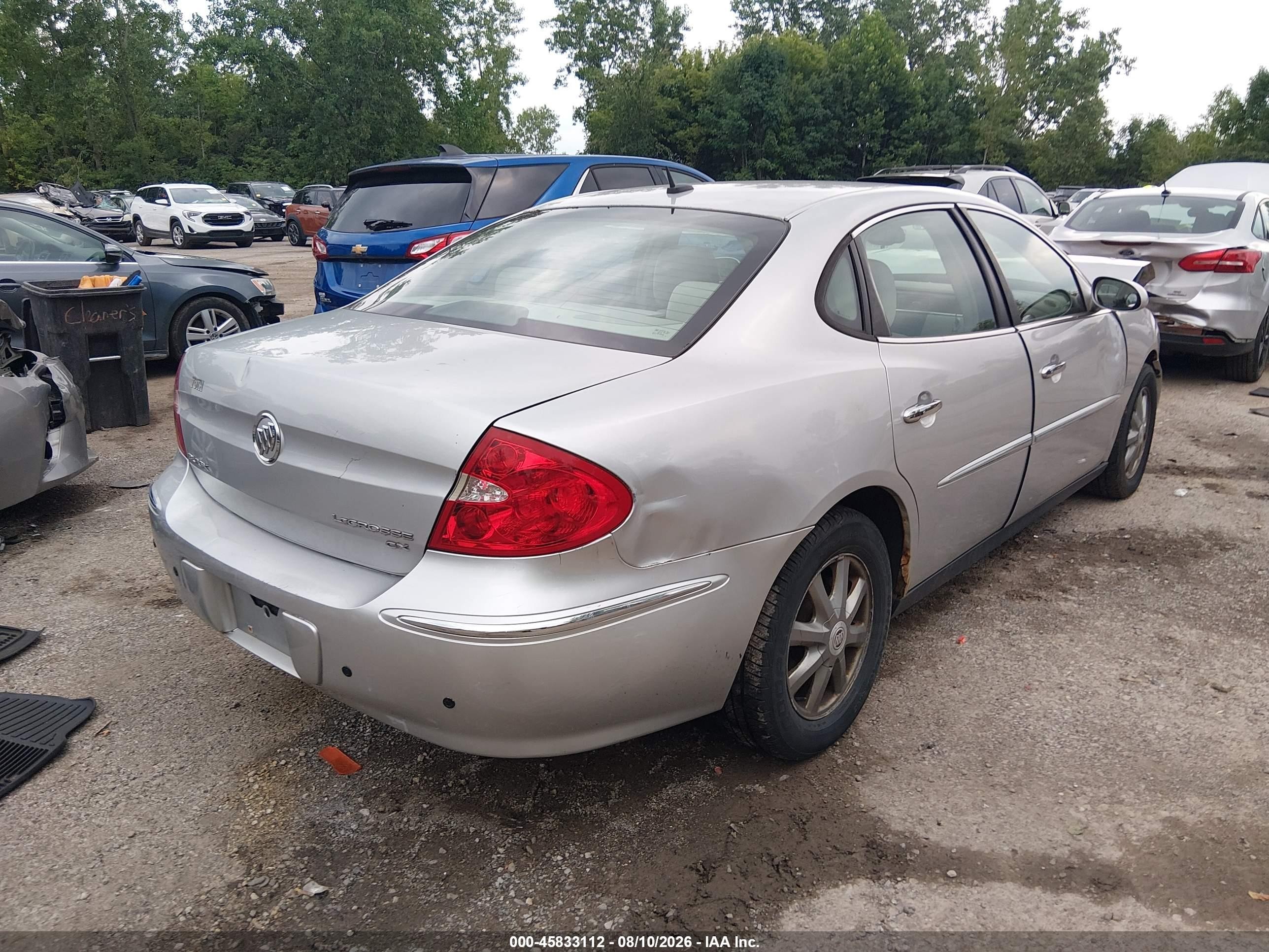 2009 Buick Lacrosse Cx Silver vin: 2G4WC582391148452