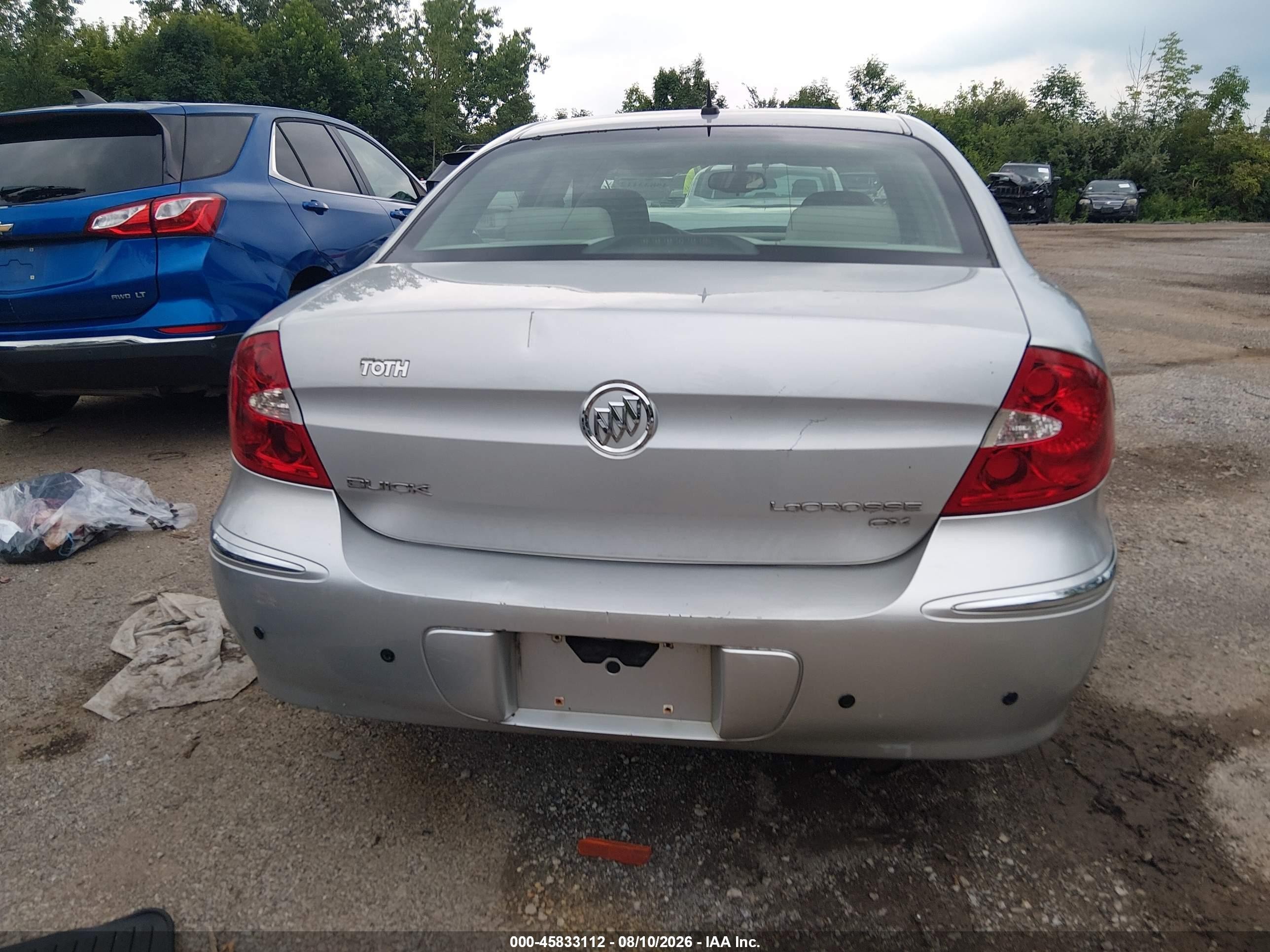 2009 Buick Lacrosse Cx Silver vin: 2G4WC582391148452