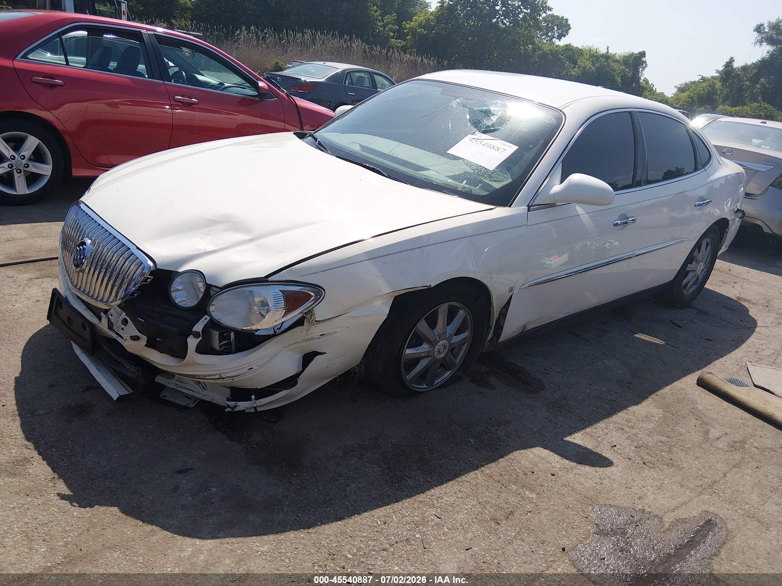 2009 Buick Lacrosse Cx White vin: 2G4WC582391155739