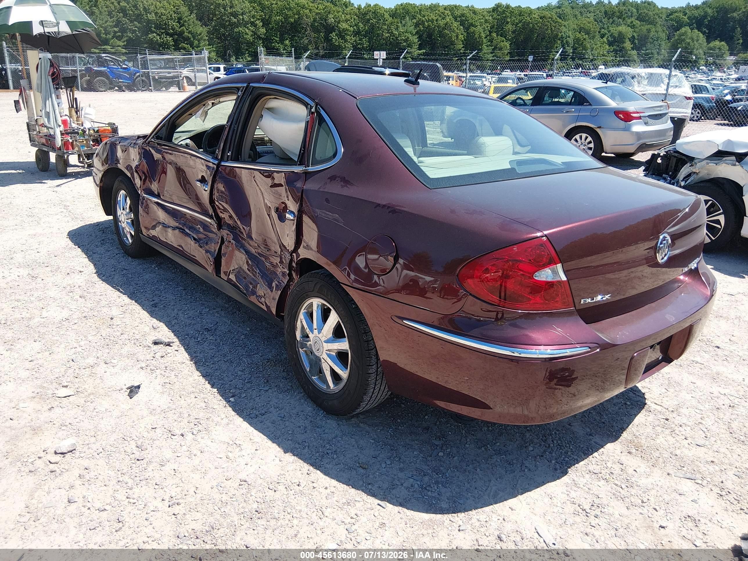 2007 Buick Lacrosse Cx Темно-бордовый vin: 2G4WC582471222698