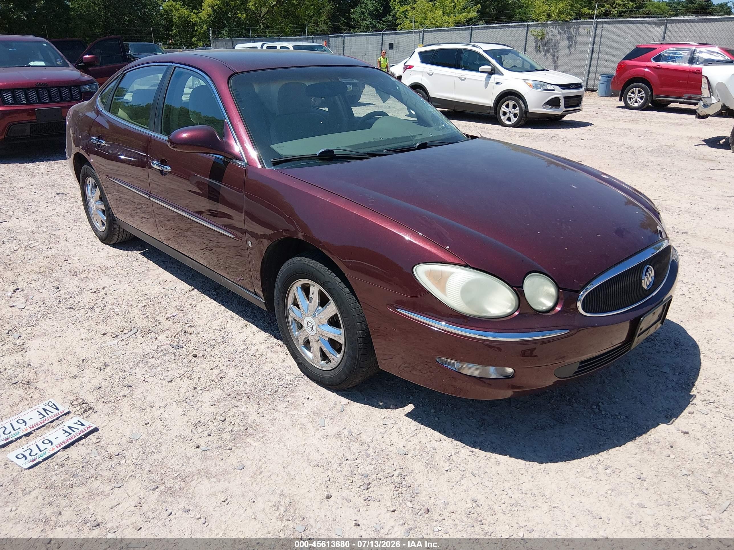 2007 Buick Lacrosse Cx Темно-бордовый vin: 2G4WC582471222698