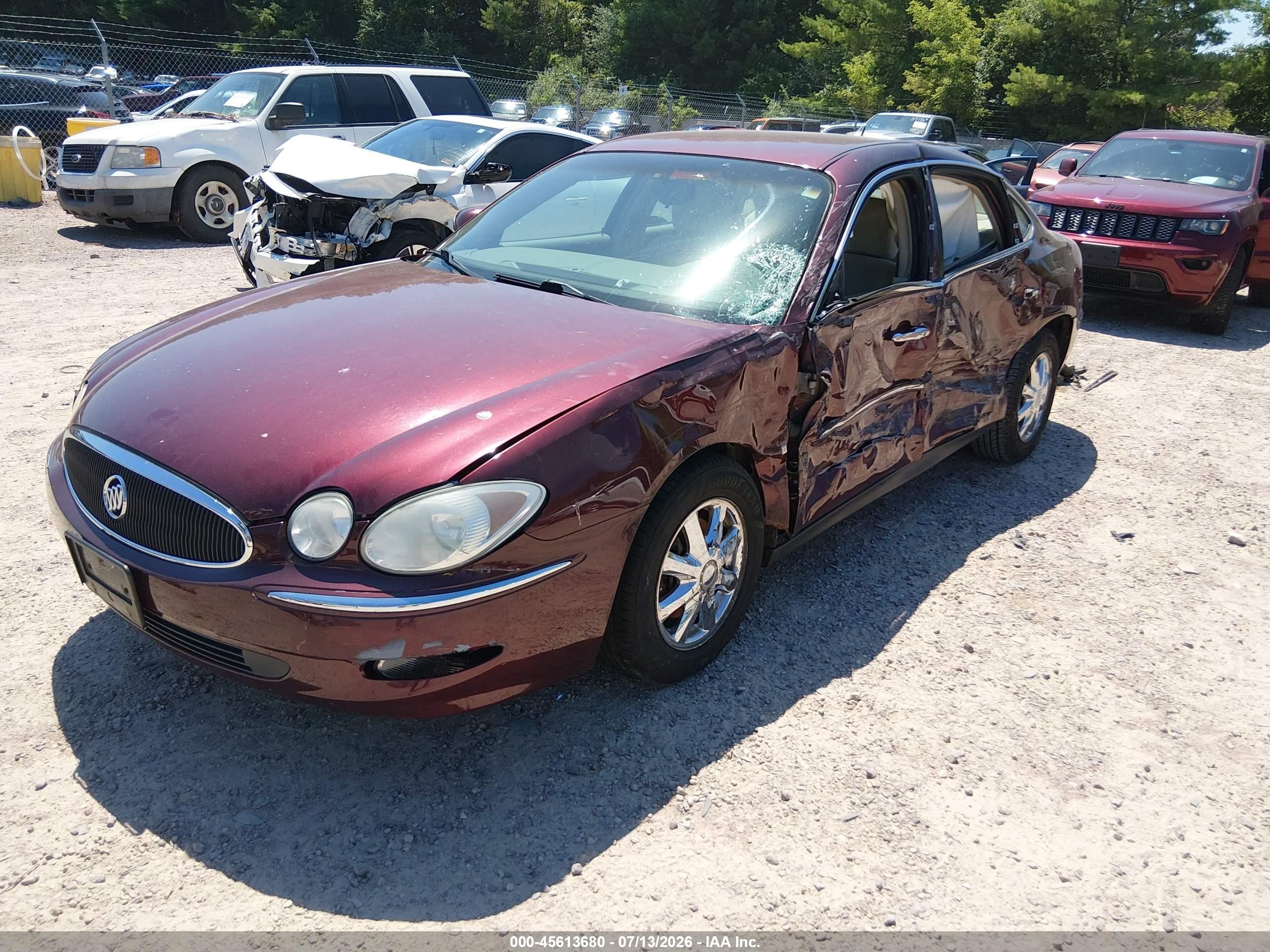 2007 Buick Lacrosse Cx Темно-бордовый vin: 2G4WC582471222698