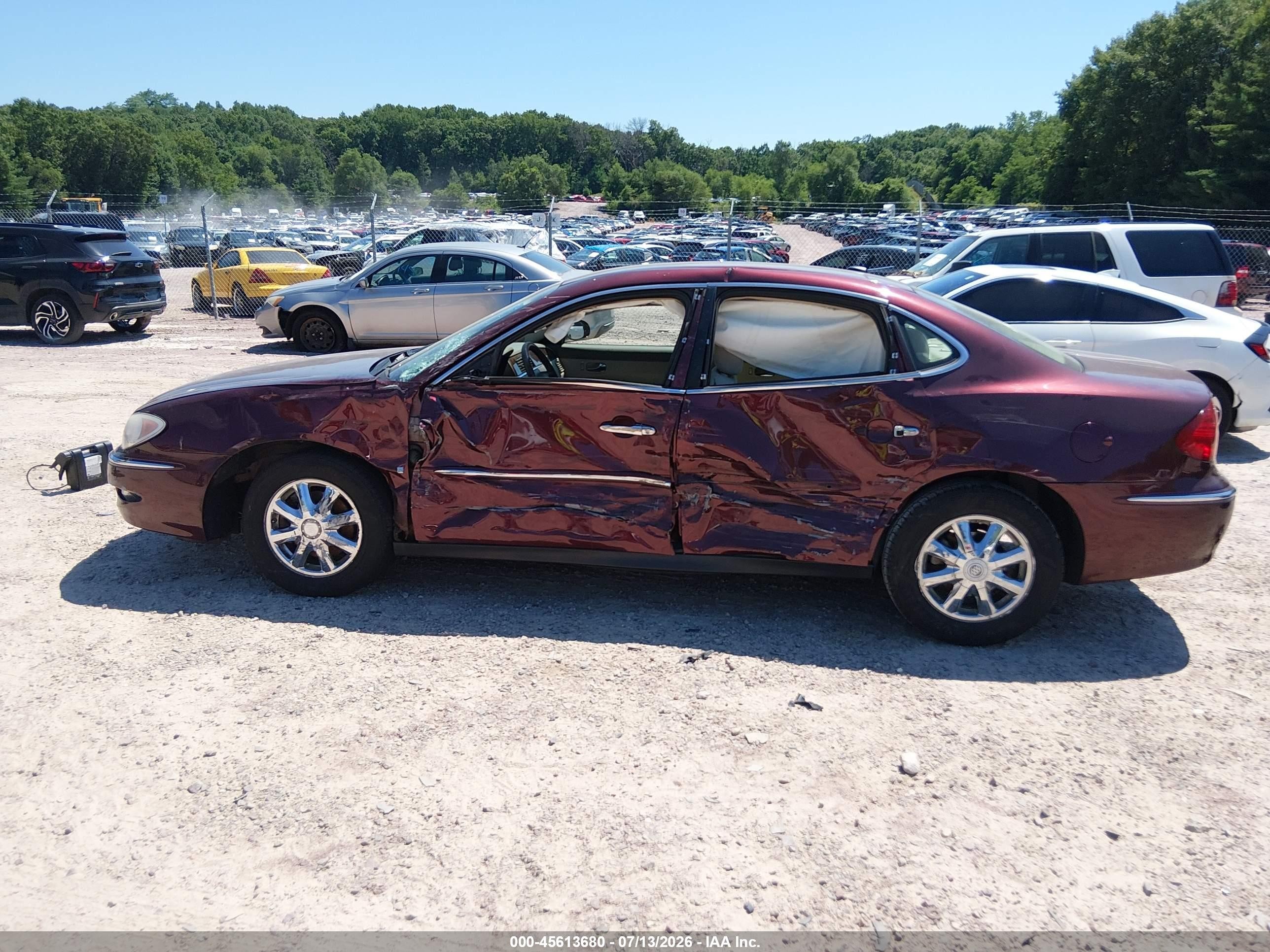 2007 Buick Lacrosse Cx Темно-бордовый vin: 2G4WC582471222698
