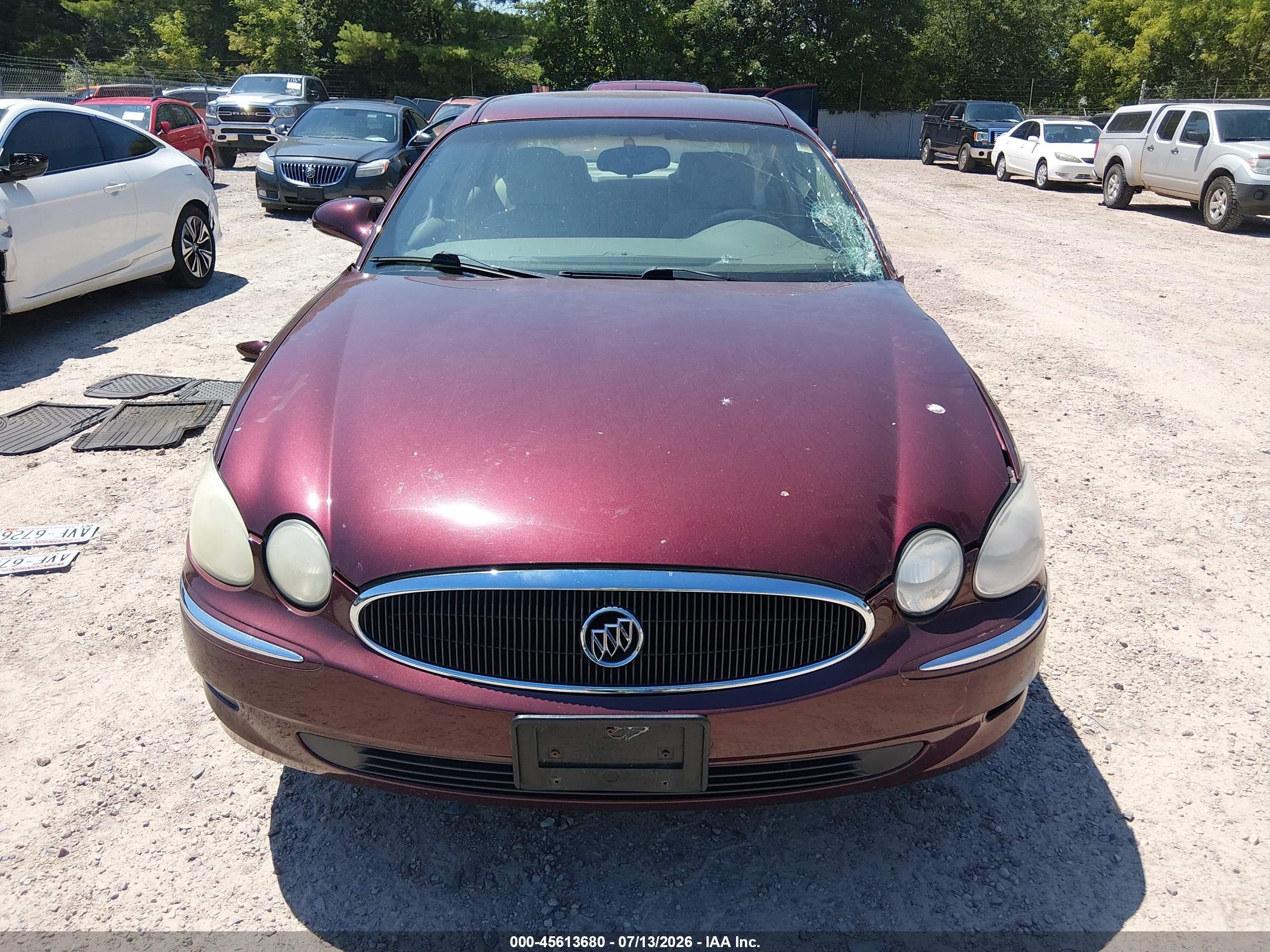 2007 Buick Lacrosse Cx Темно-бордовый vin: 2G4WC582471222698