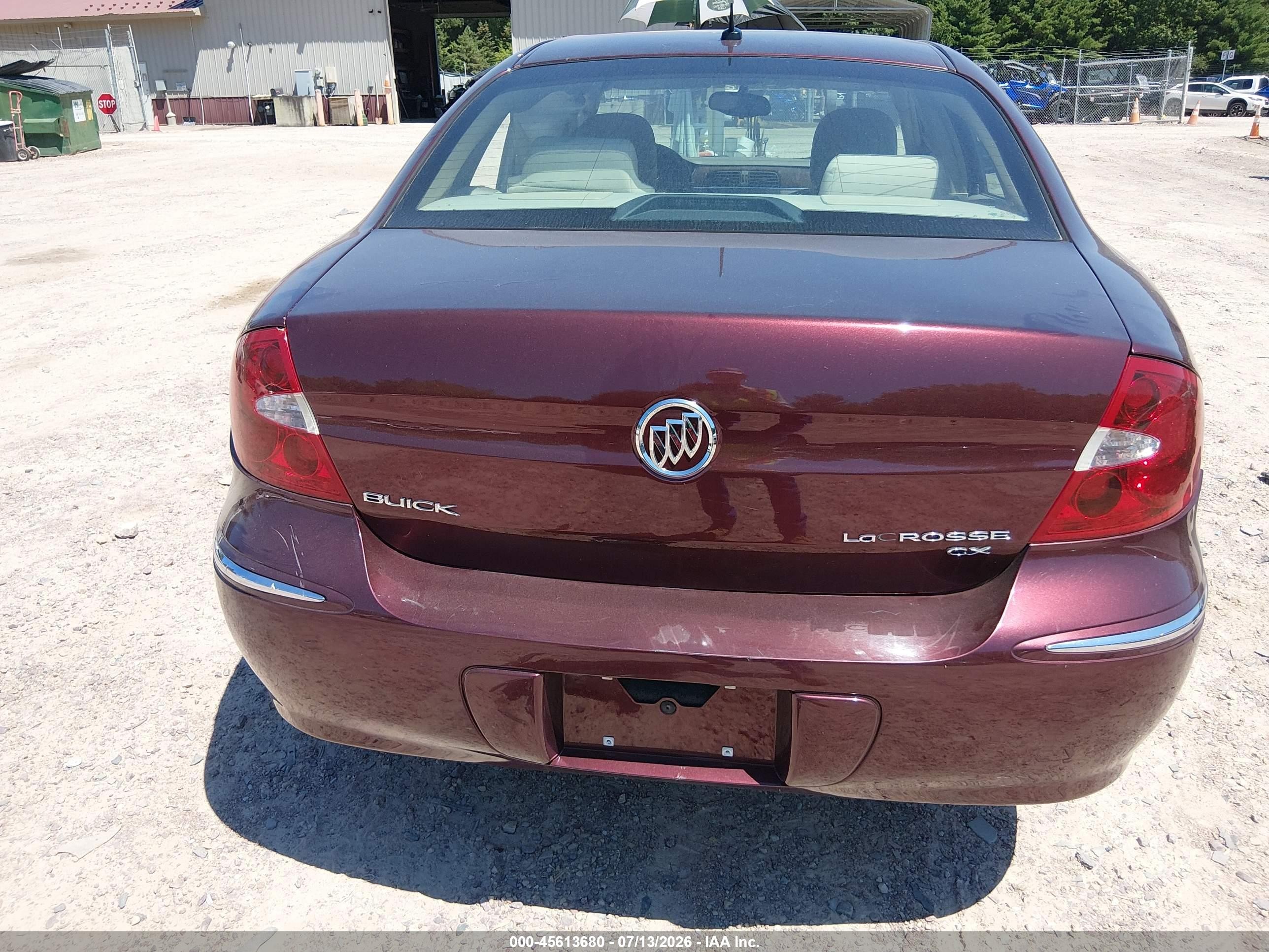 2007 Buick Lacrosse Cx Темно-бордовый vin: 2G4WC582471222698