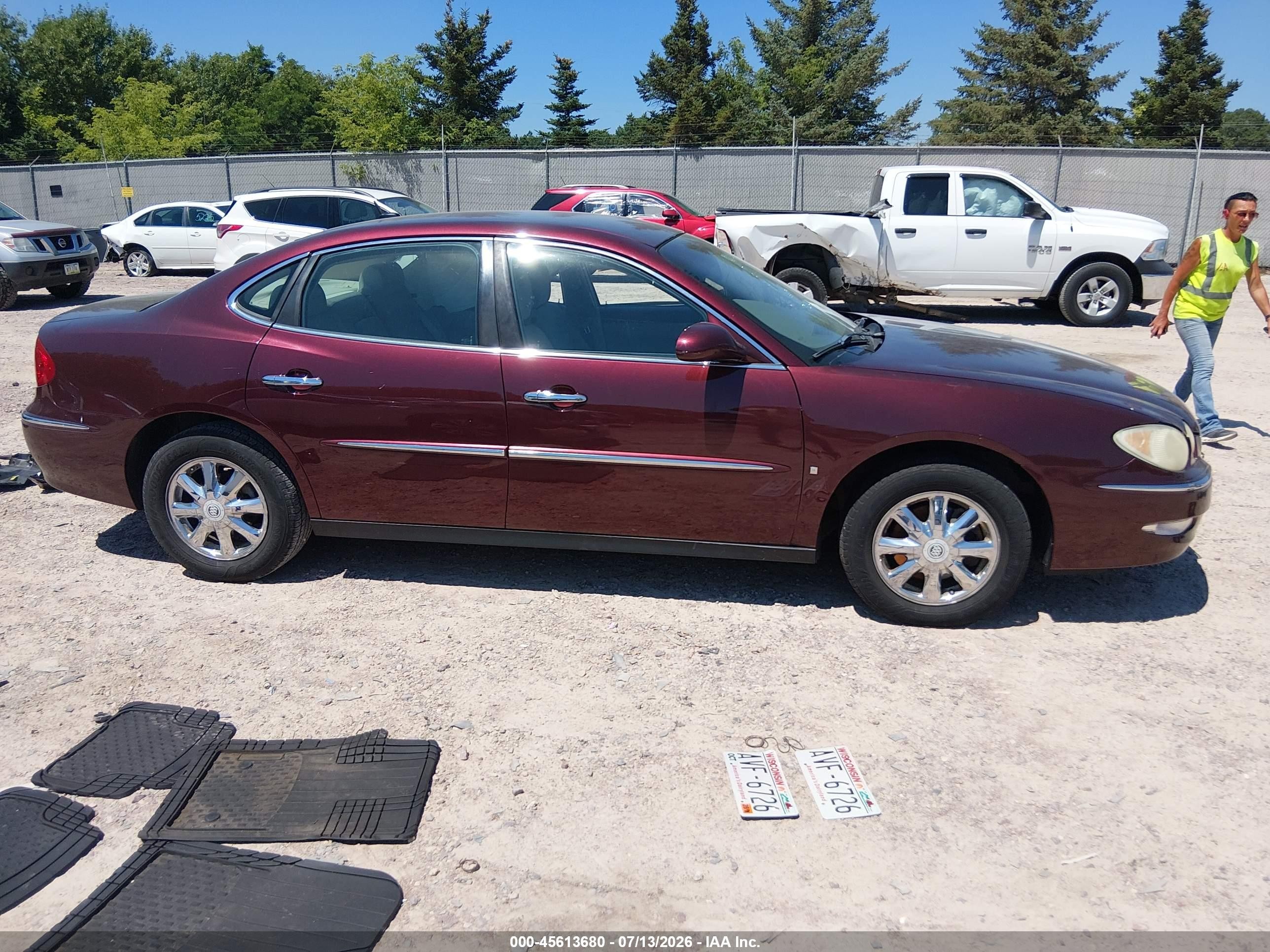 2007 Buick Lacrosse Cx Темно-бордовый vin: 2G4WC582471222698