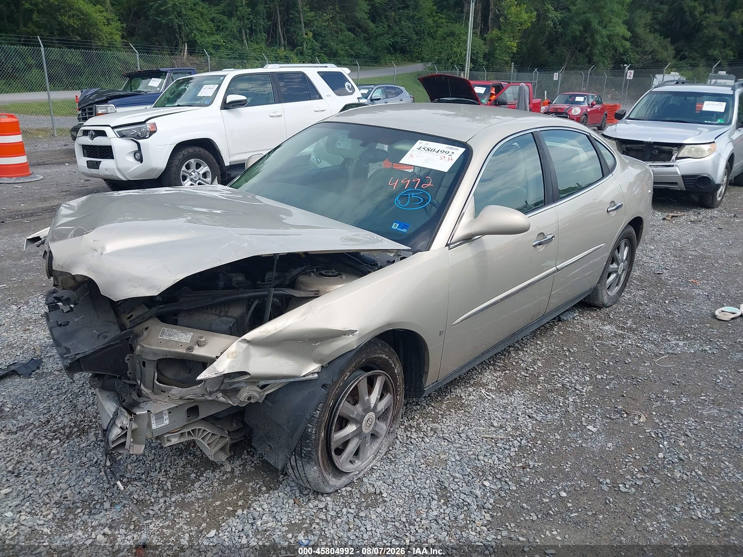 2009 Buick Lacrosse Cx Champagne vin: 2G4WC582491222817