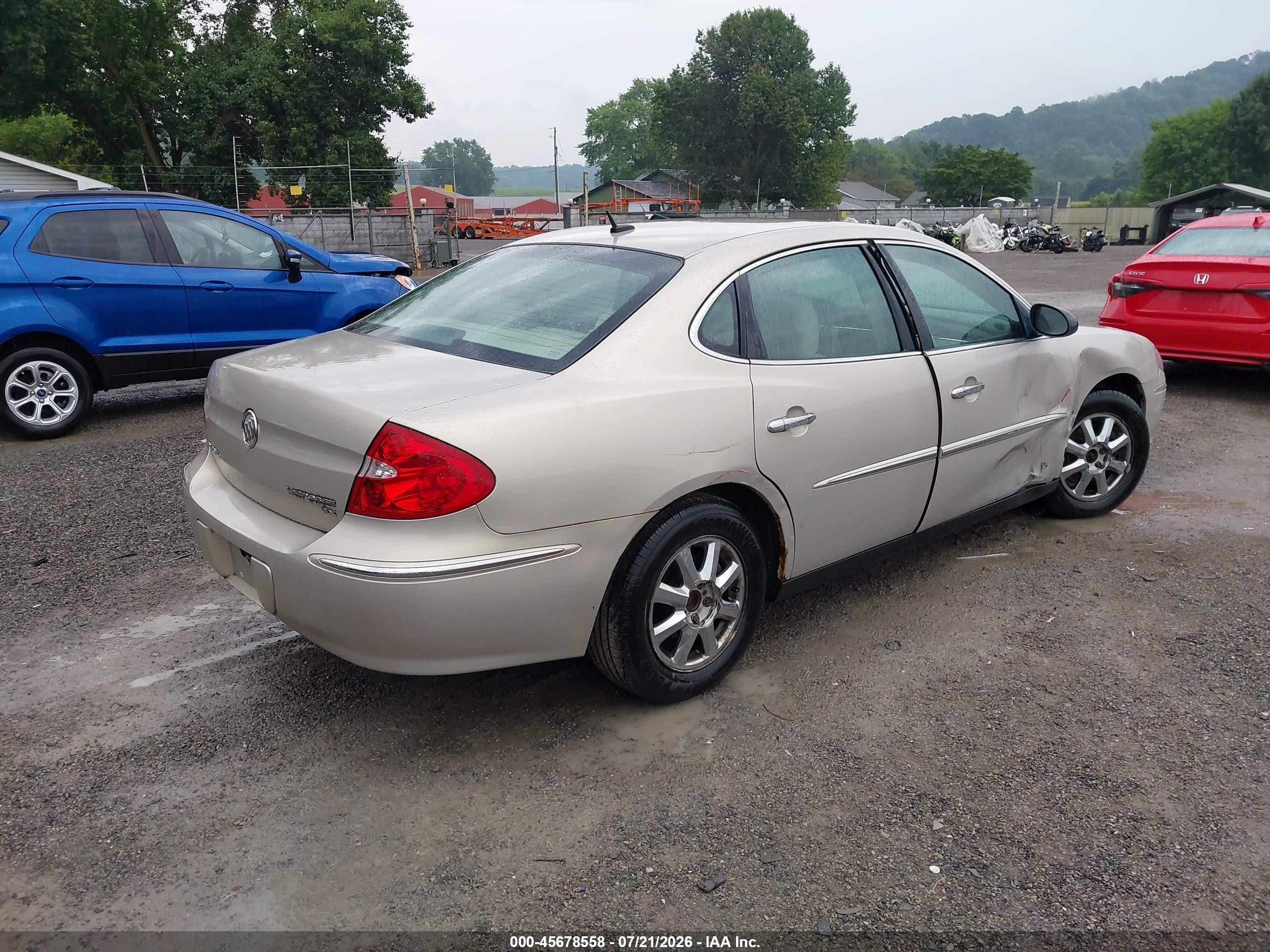 2008 Buick Lacrosse Cx Brown vin: 2G4WC582581137855