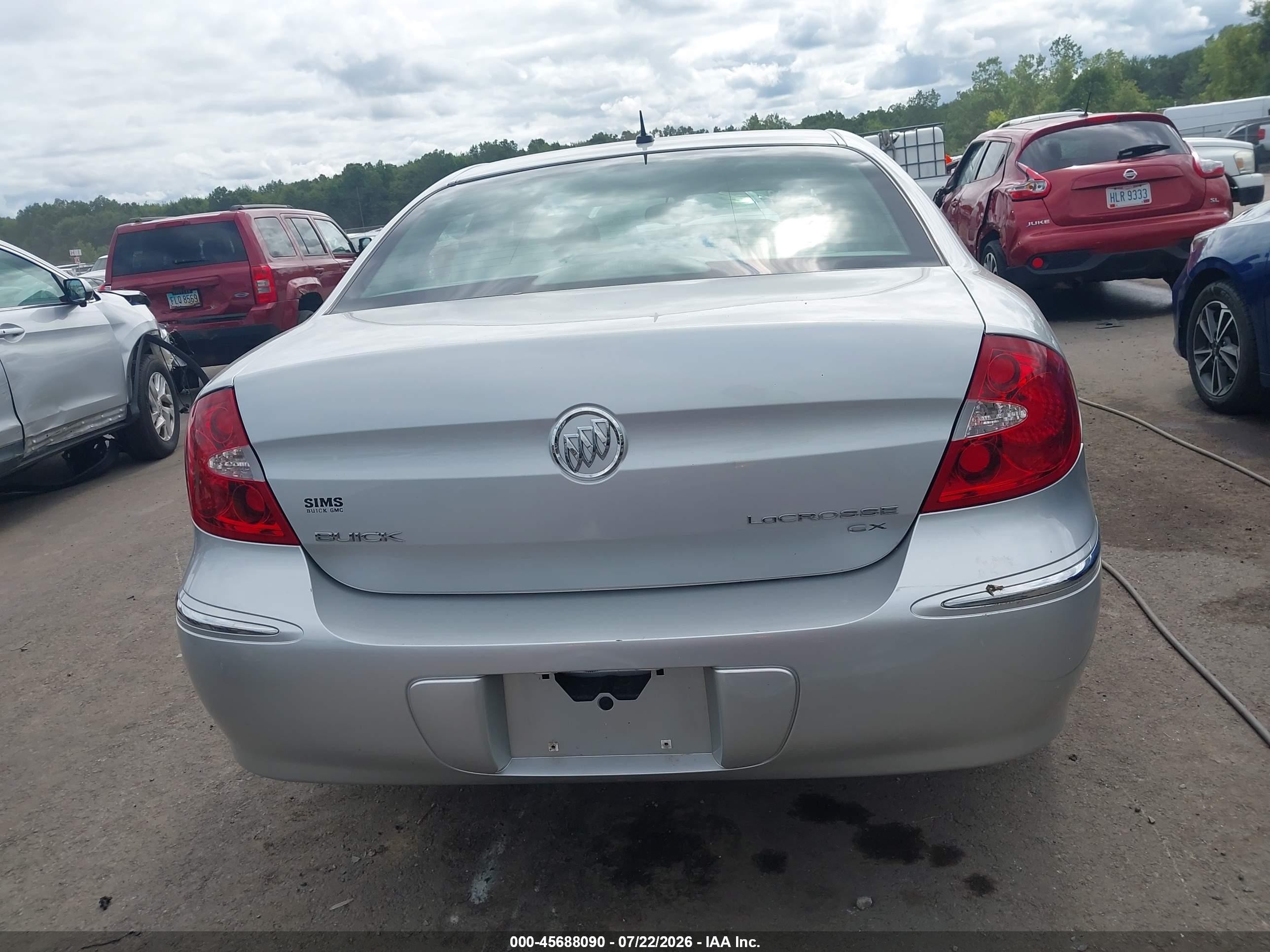2009 Buick Lacrosse Cx Silver vin: 2G4WC582591266860