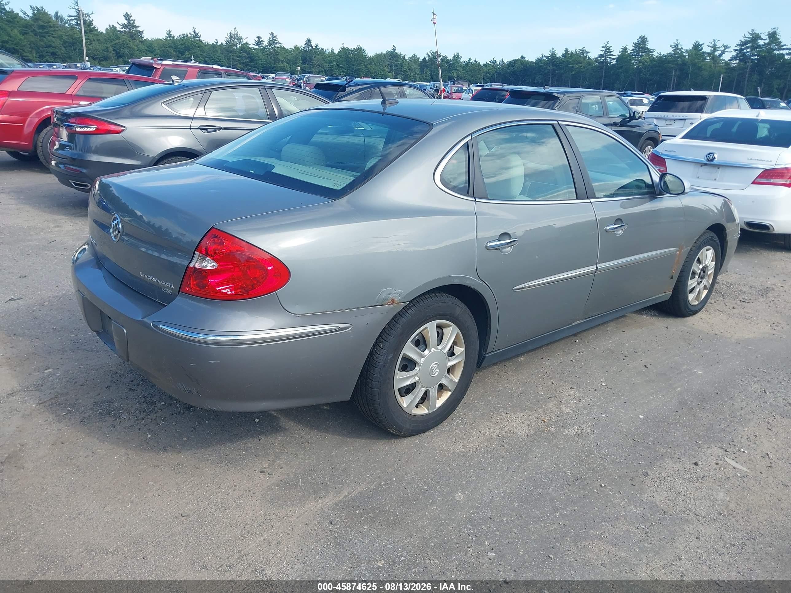 2008 Buick Lacrosse Cx Gray vin: 2G4WC582881129443
