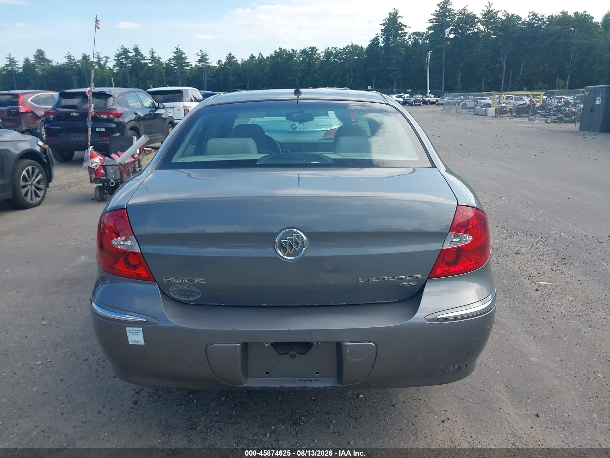 2008 Buick Lacrosse Cx Gray vin: 2G4WC582881129443