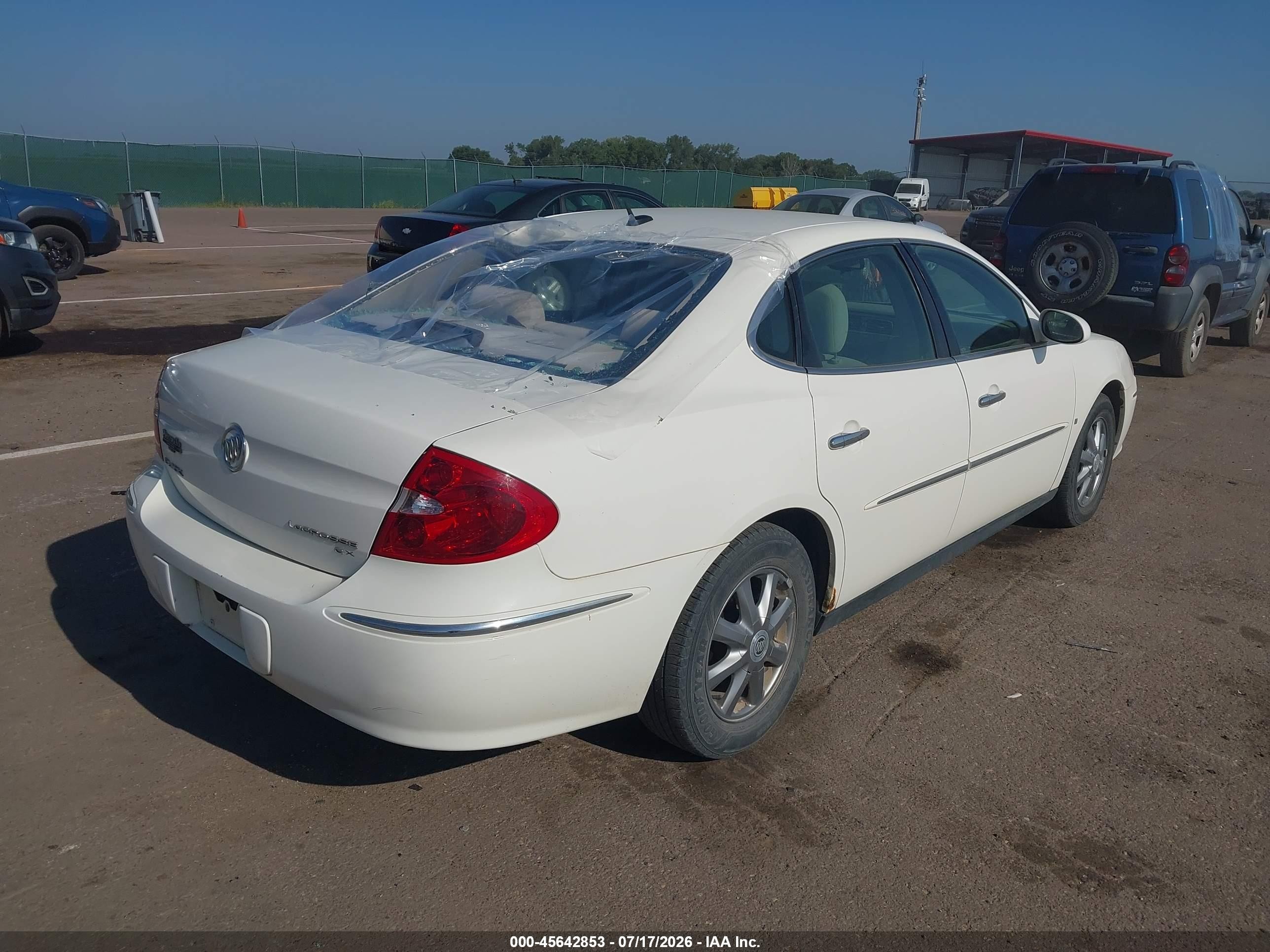 2009 Buick Lacrosse Cx White vin: 2G4WC582891265007