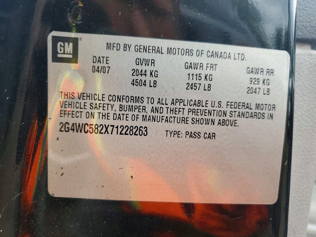 2007 Buick Lacrosse Cx Черный vin: 2G4WC582X71228263