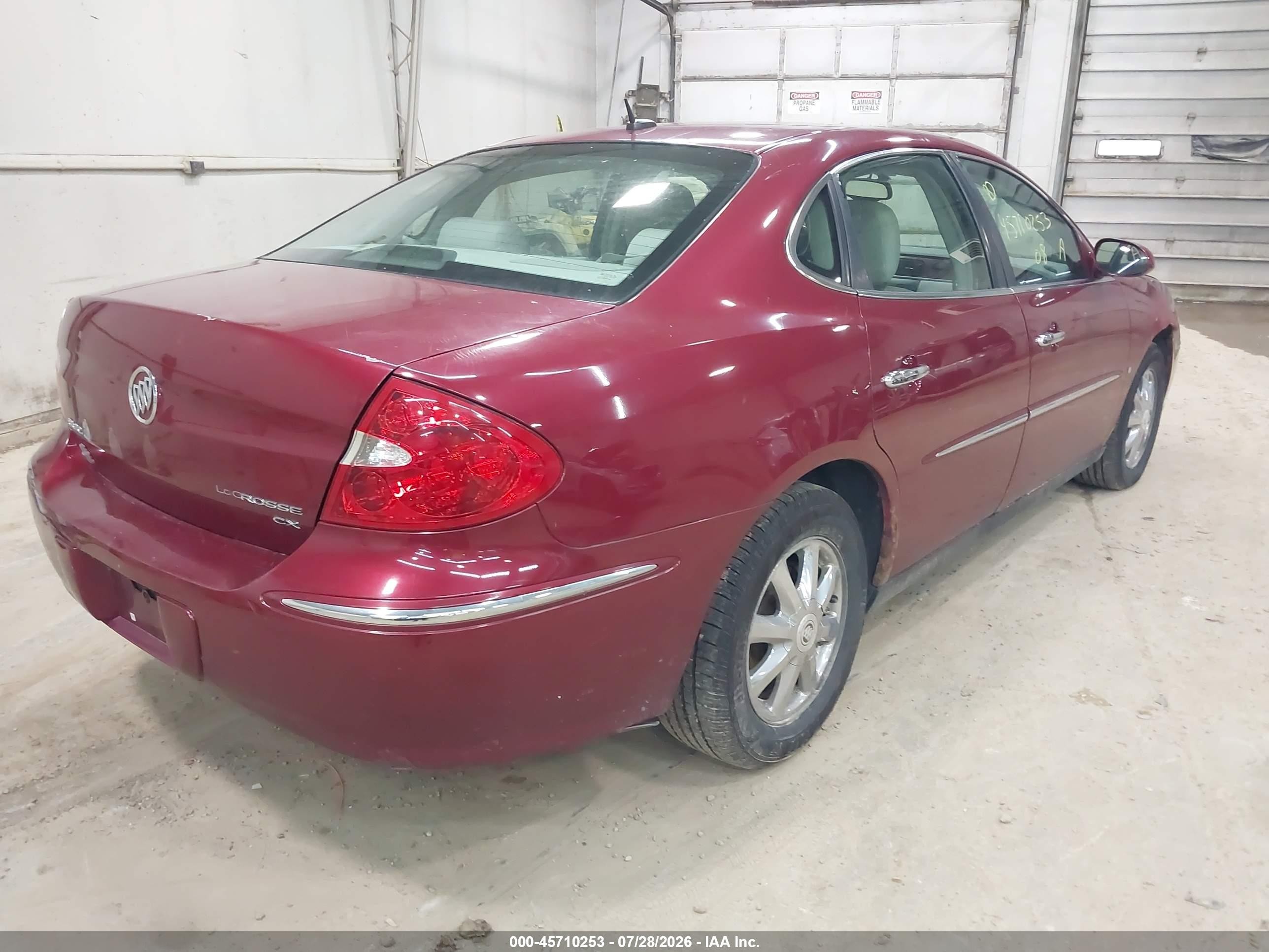2008 Buick Lacrosse Cx Бордовый vin: 2G4WC582X81147426