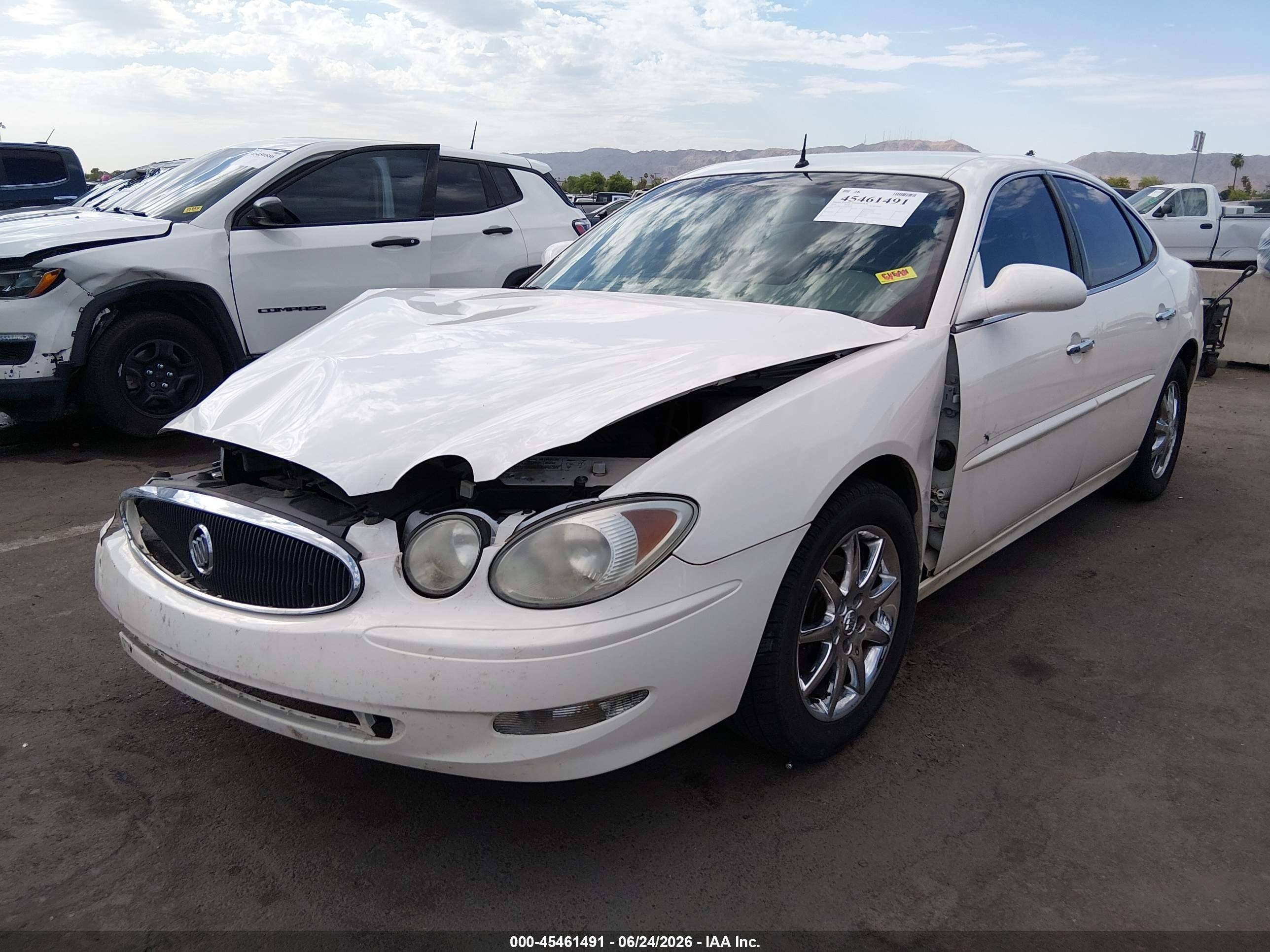 2005 Buick Lacrosse Cxl White vin: 2G4WD532051226006