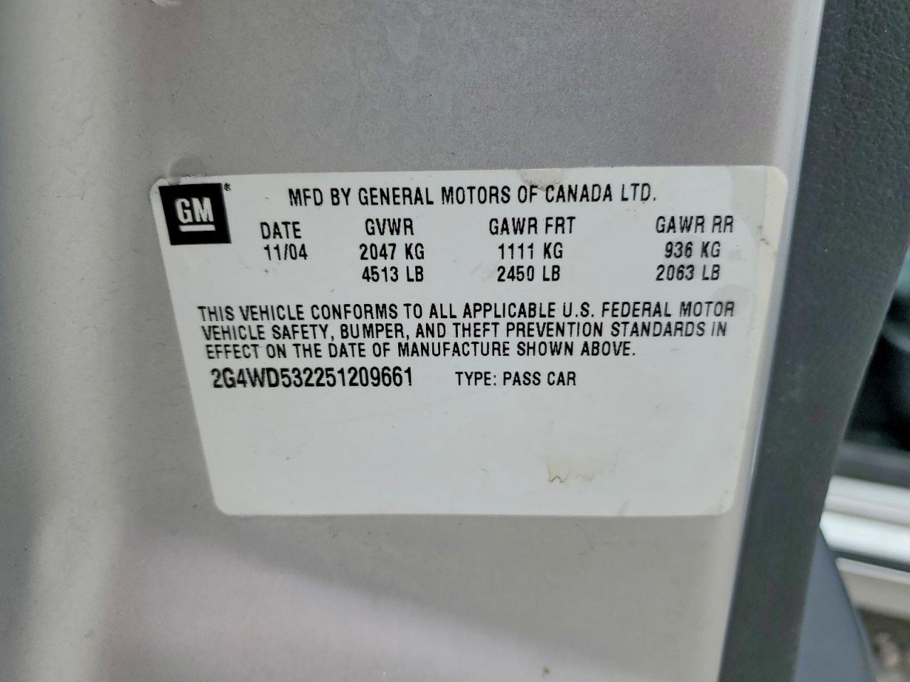 2005 Buick Lacrosse Cxl Silver vin: 2G4WD532251209661