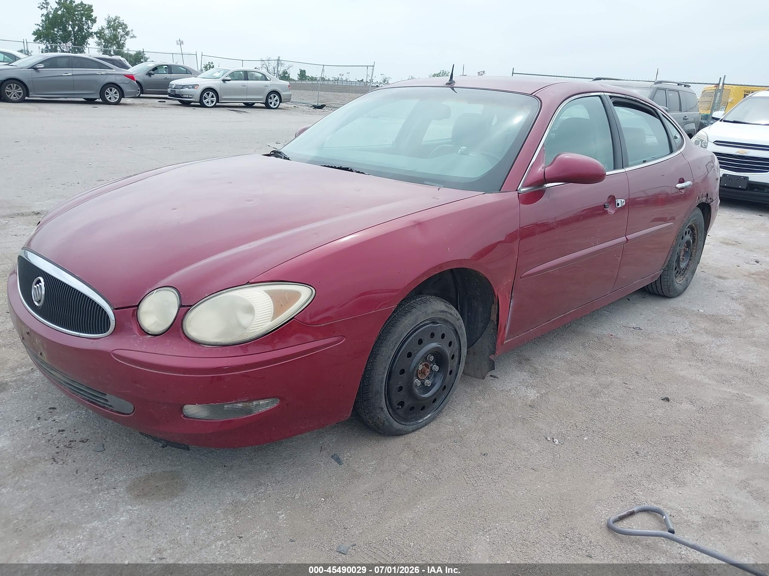 2005 Buick Lacrosse Cxl Maroon vin: 2G4WD532551143476