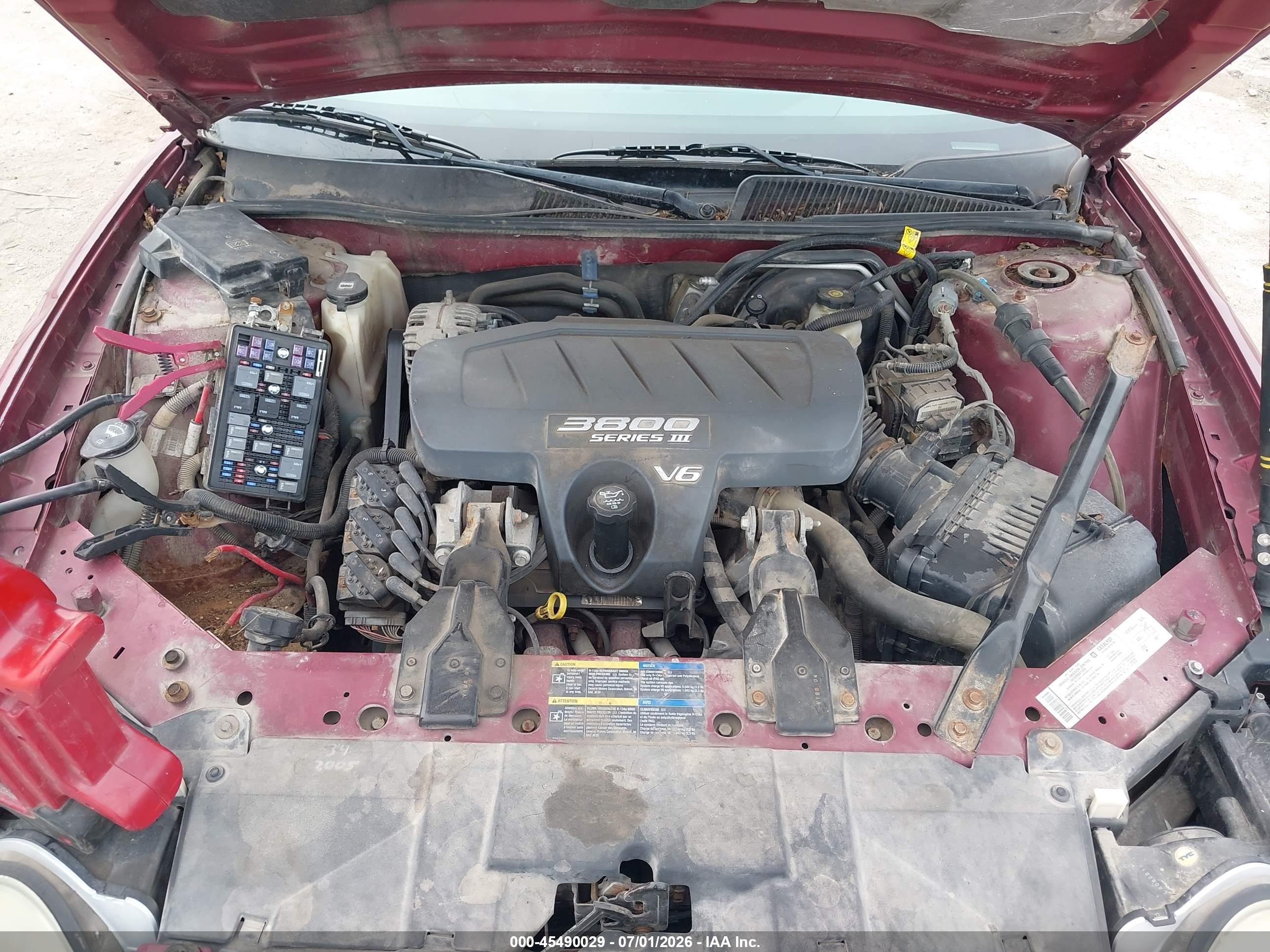 2005 Buick Lacrosse Cxl Maroon vin: 2G4WD532551143476