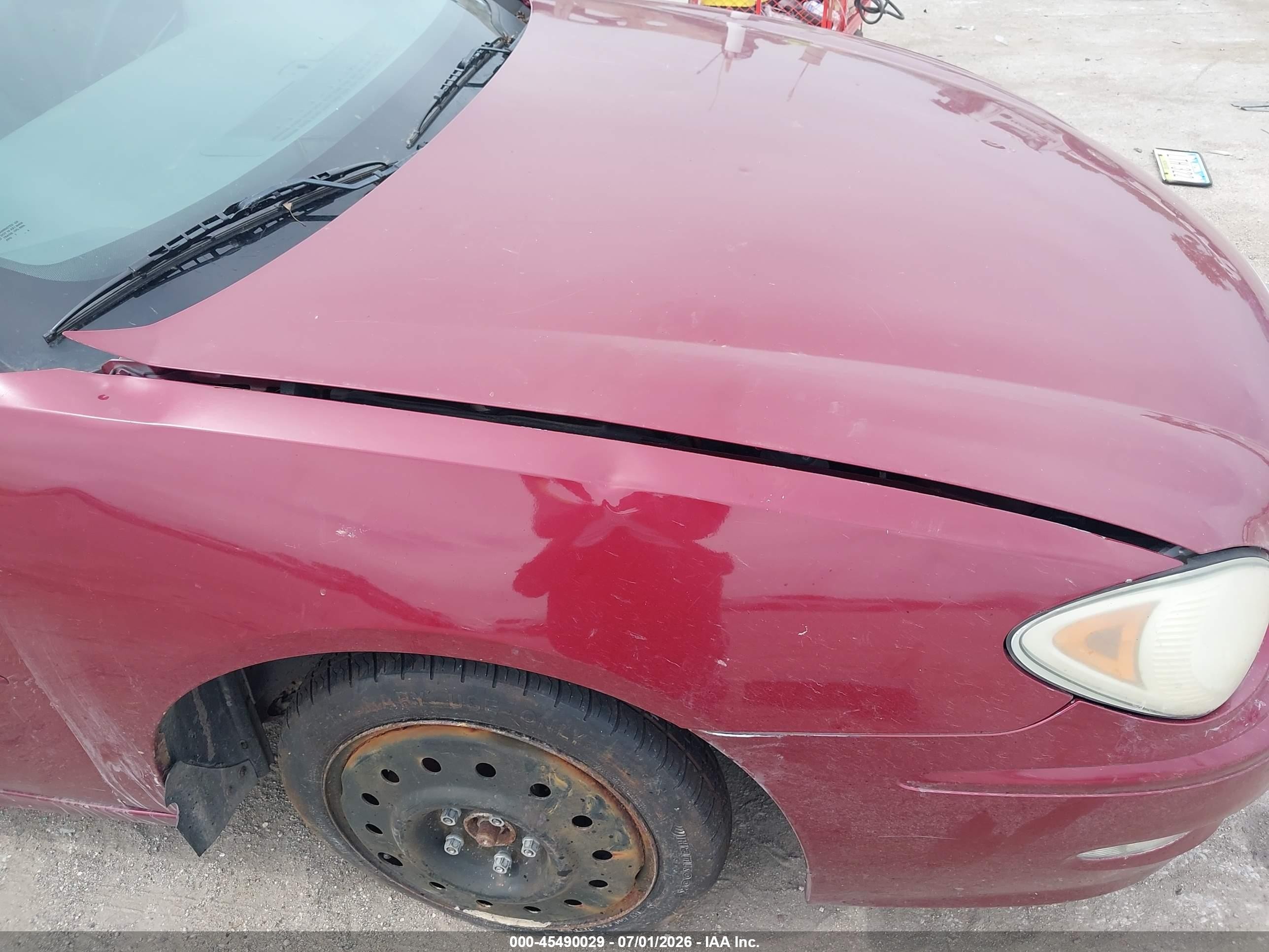 2005 Buick Lacrosse Cxl Maroon vin: 2G4WD532551143476