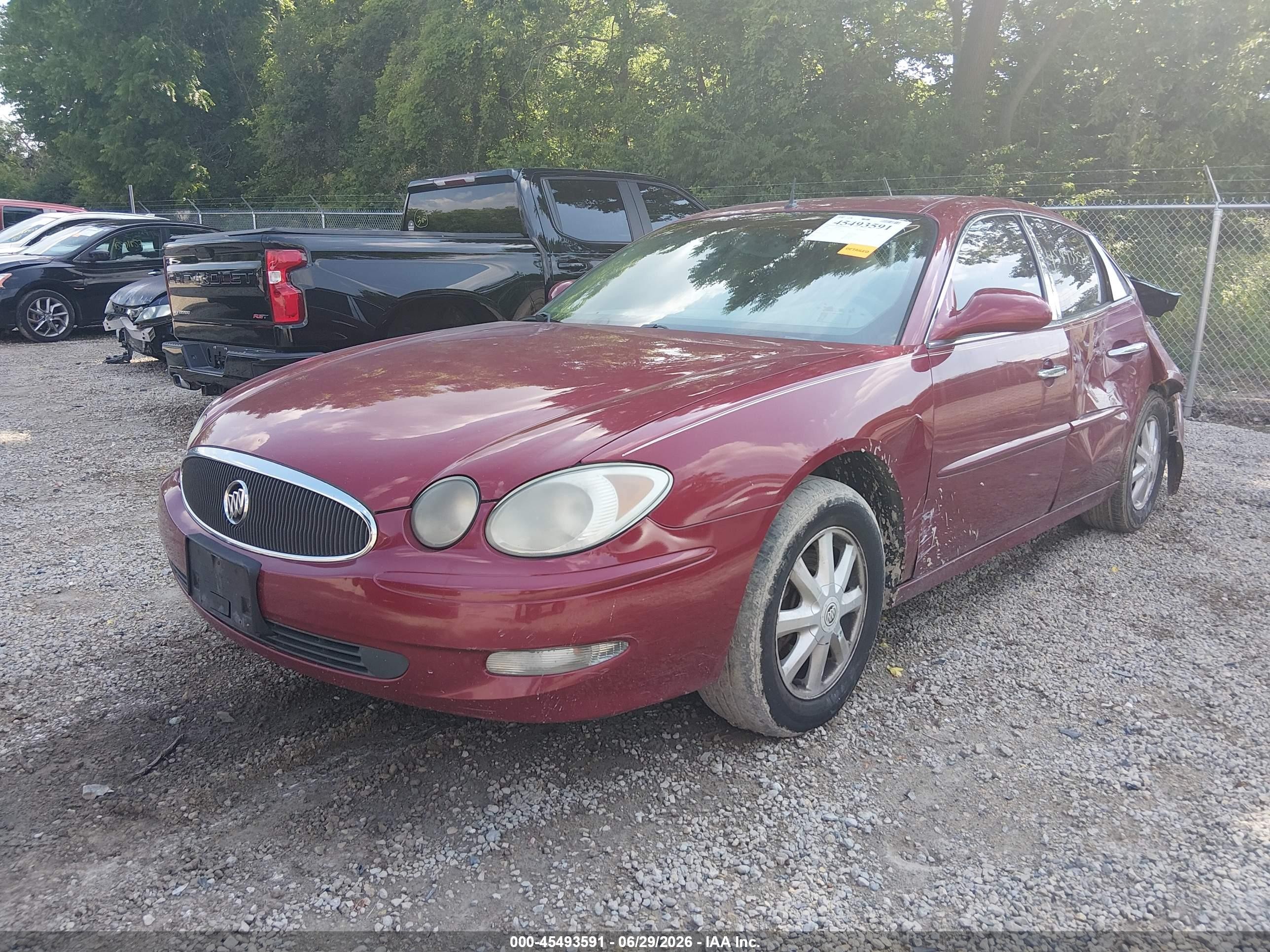2005 Buick Lacrosse Cxl Красный vin: 2G4WD532551261415