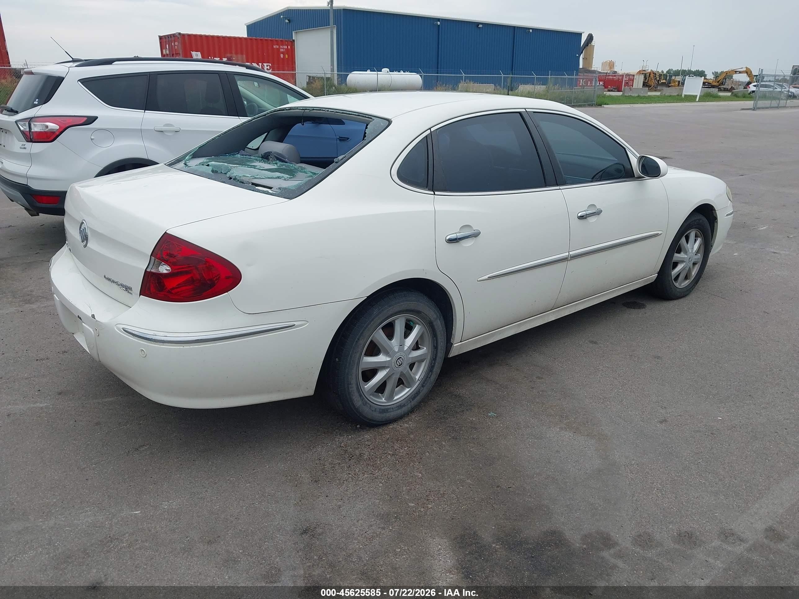 2005 Buick Lacrosse Cxl White vin: 2G4WD532751277941