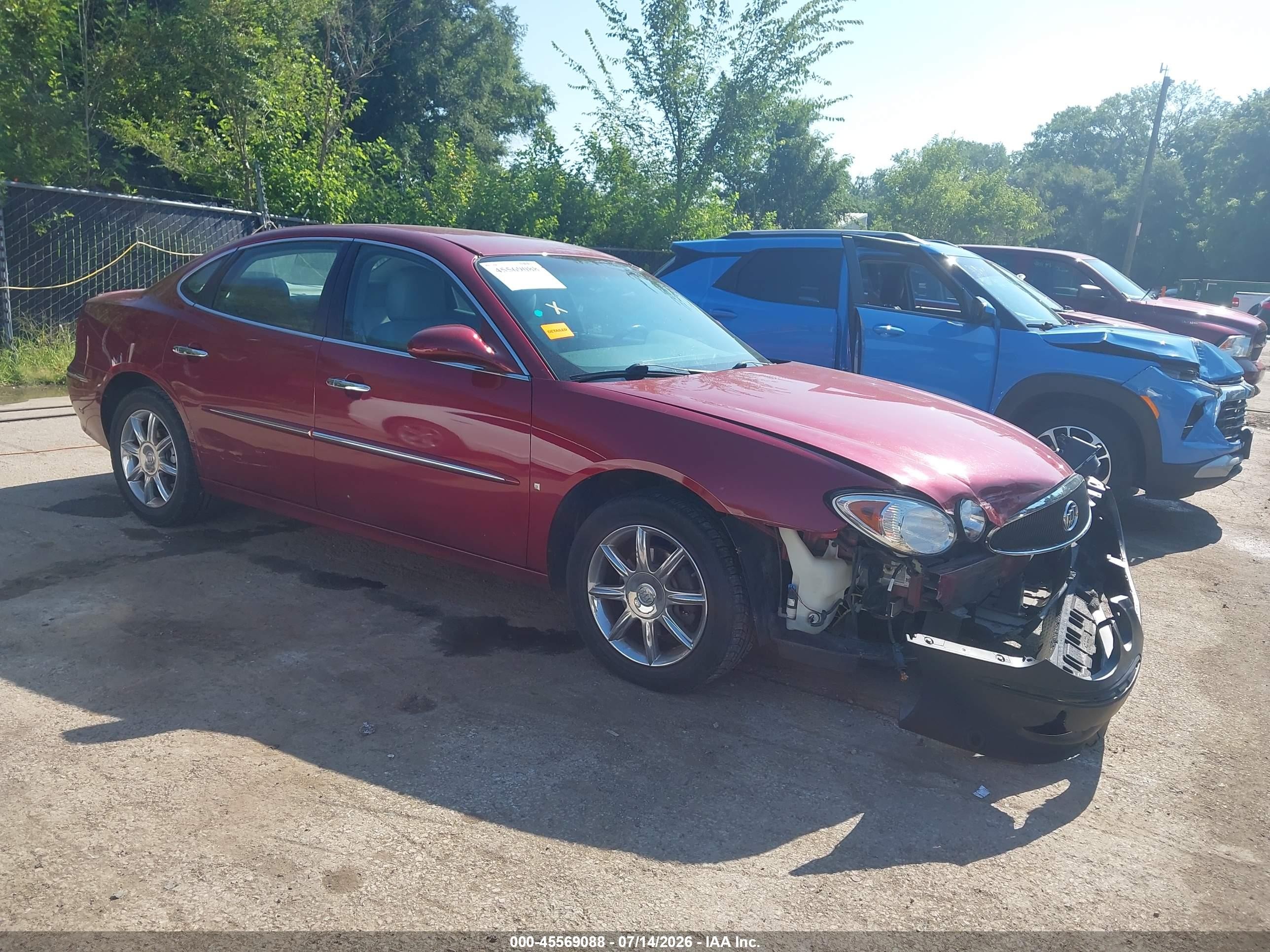 2007 Buick Lacrosse Cxl Red vin: 2G4WD582071180902