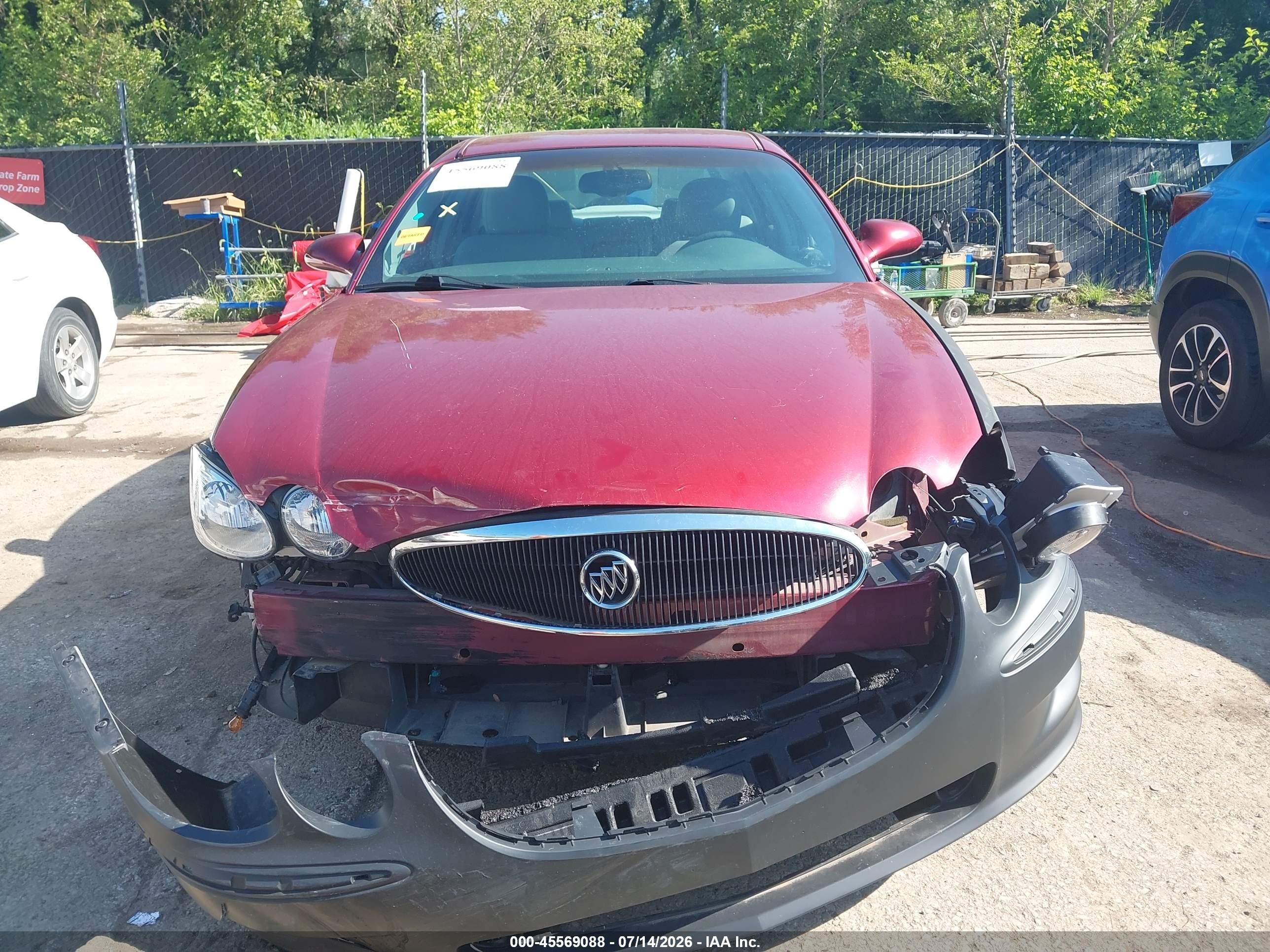2007 Buick Lacrosse Cxl Red vin: 2G4WD582071180902