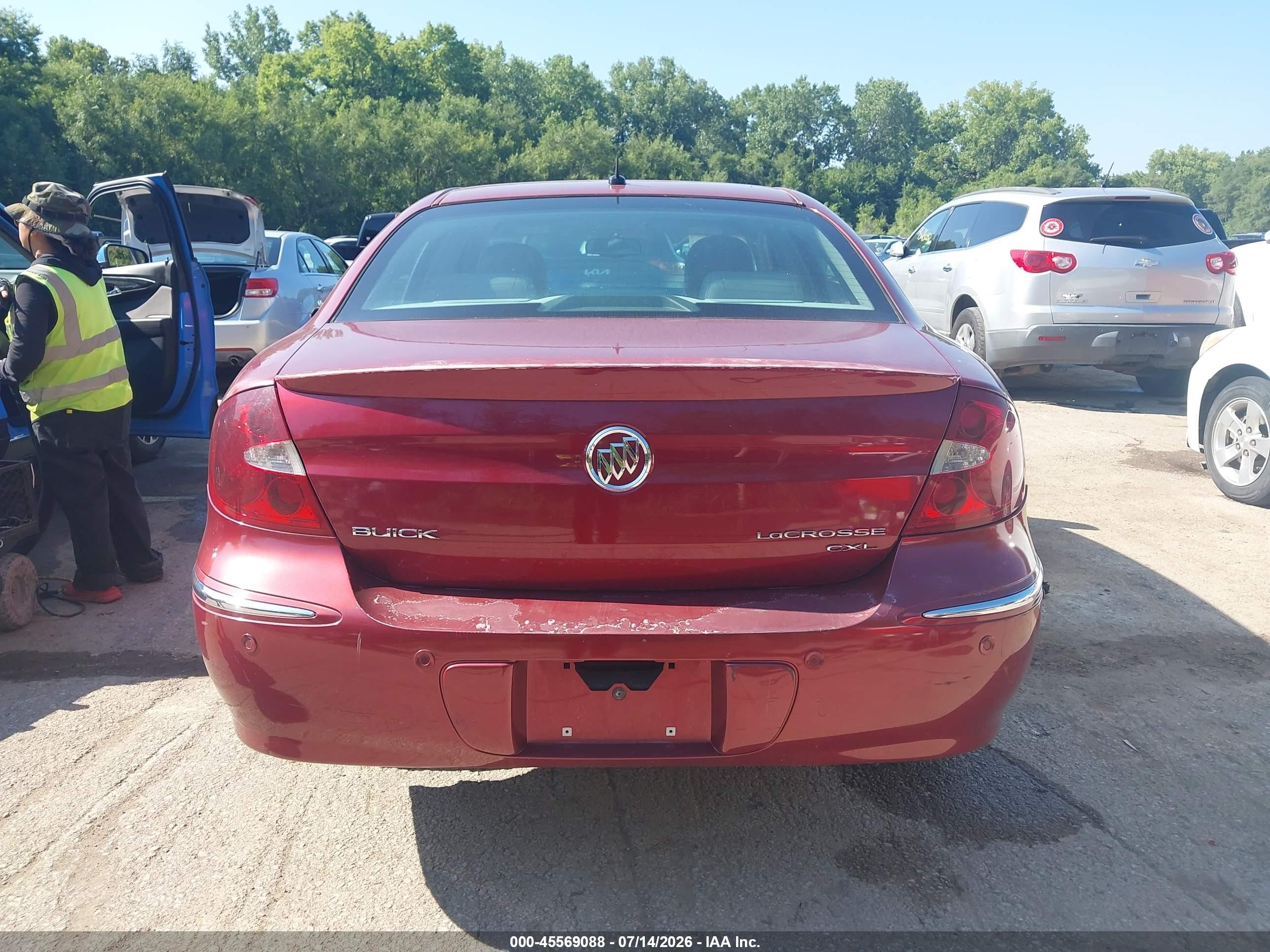 2007 Buick Lacrosse Cxl Red vin: 2G4WD582071180902