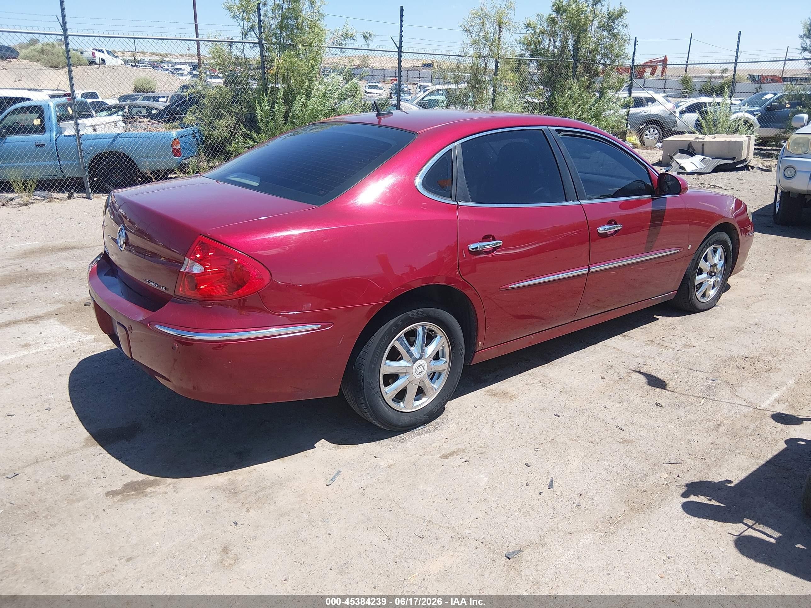 2008 Buick Lacrosse Cxl Red vin: 2G4WD582081285988