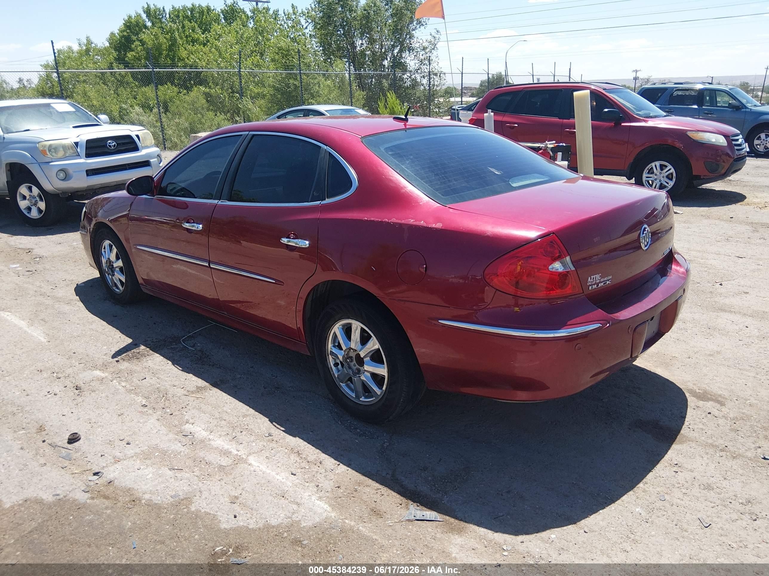 2008 Buick Lacrosse Cxl Red vin: 2G4WD582081285988
