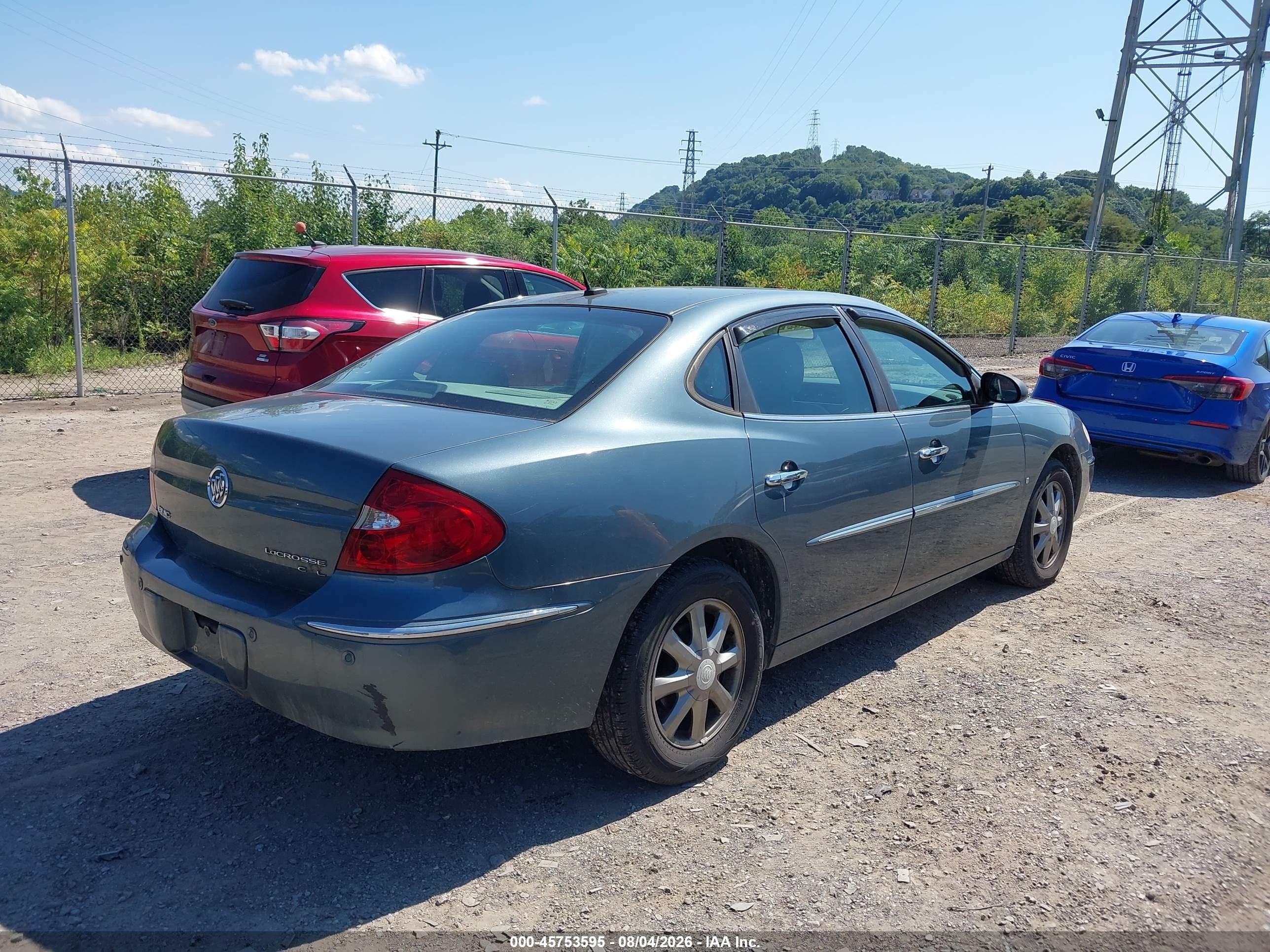 2007 Buick Lacrosse Cxl Blue vin: 2G4WD582271124377
