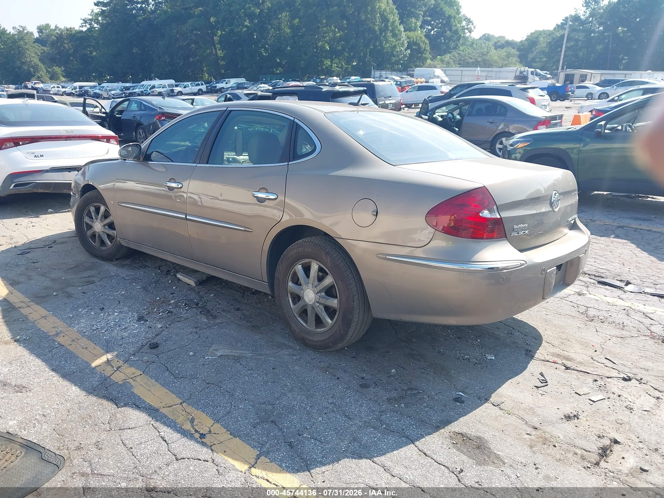 2007 Buick Lacrosse Cxl Beige vin: 2G4WD582371115137